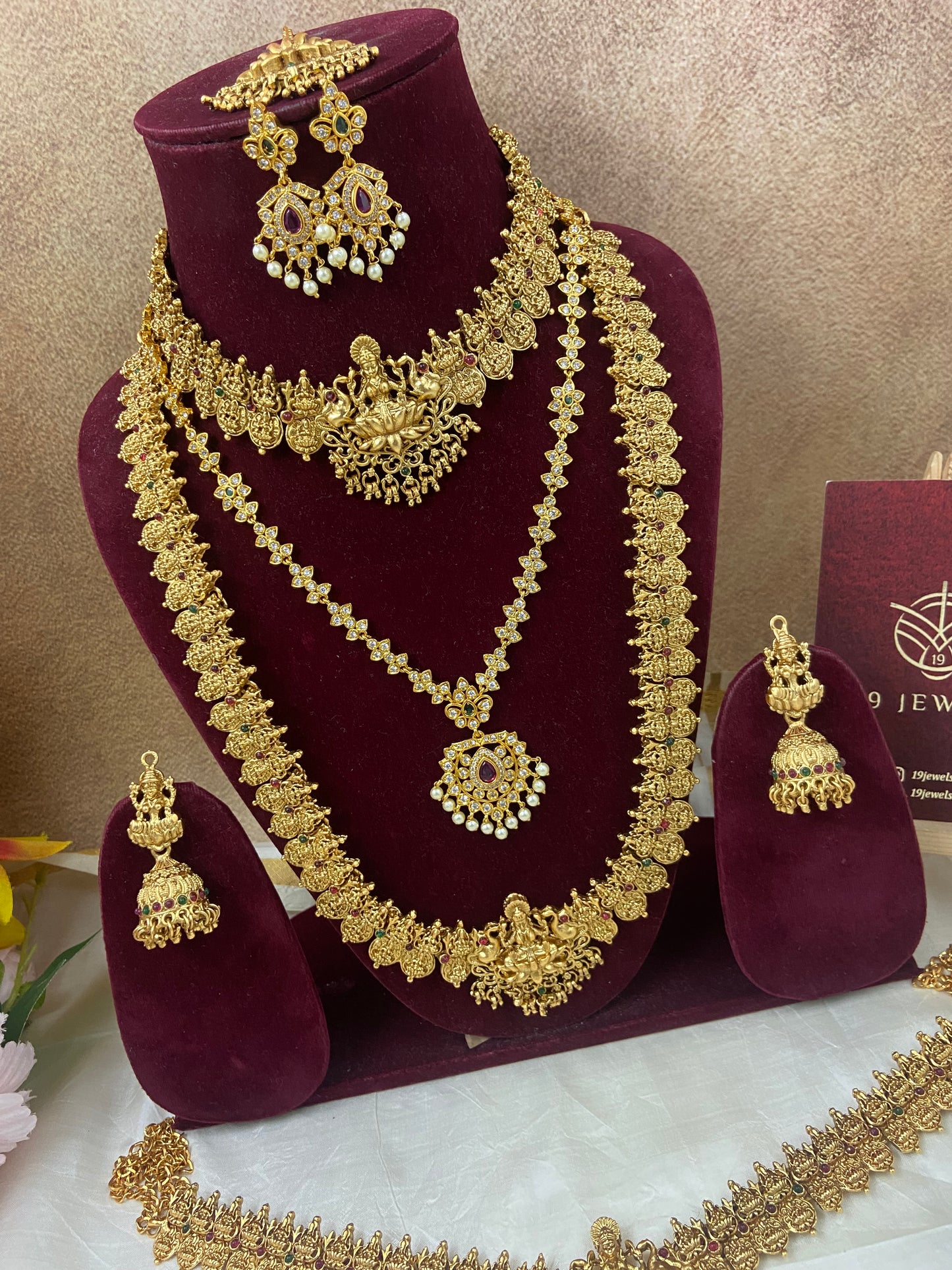 Coin semi bridal jewellery Sb379