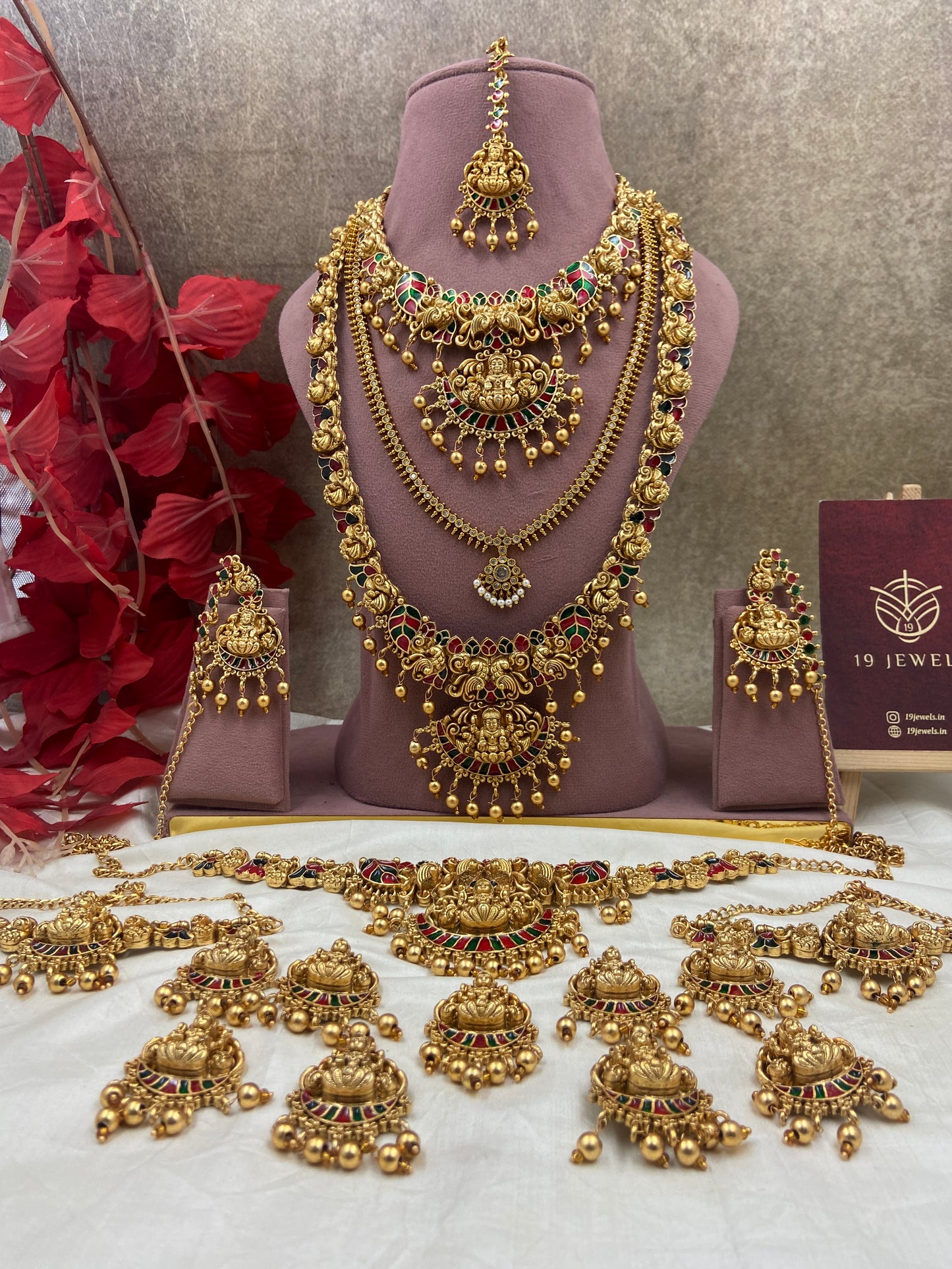 Enamel embossed model full bridal jewellery Br182