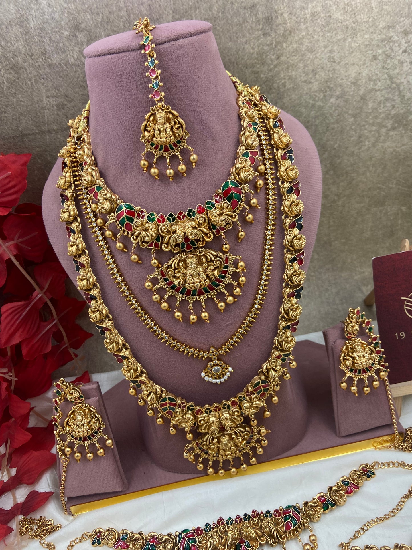 Enamel embossed model full bridal jewellery Br182