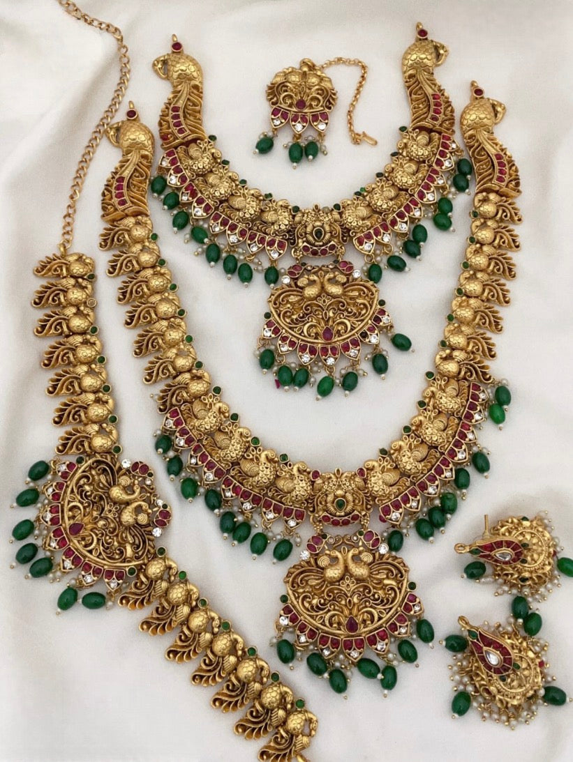 Peacock semi bridal set Sb243