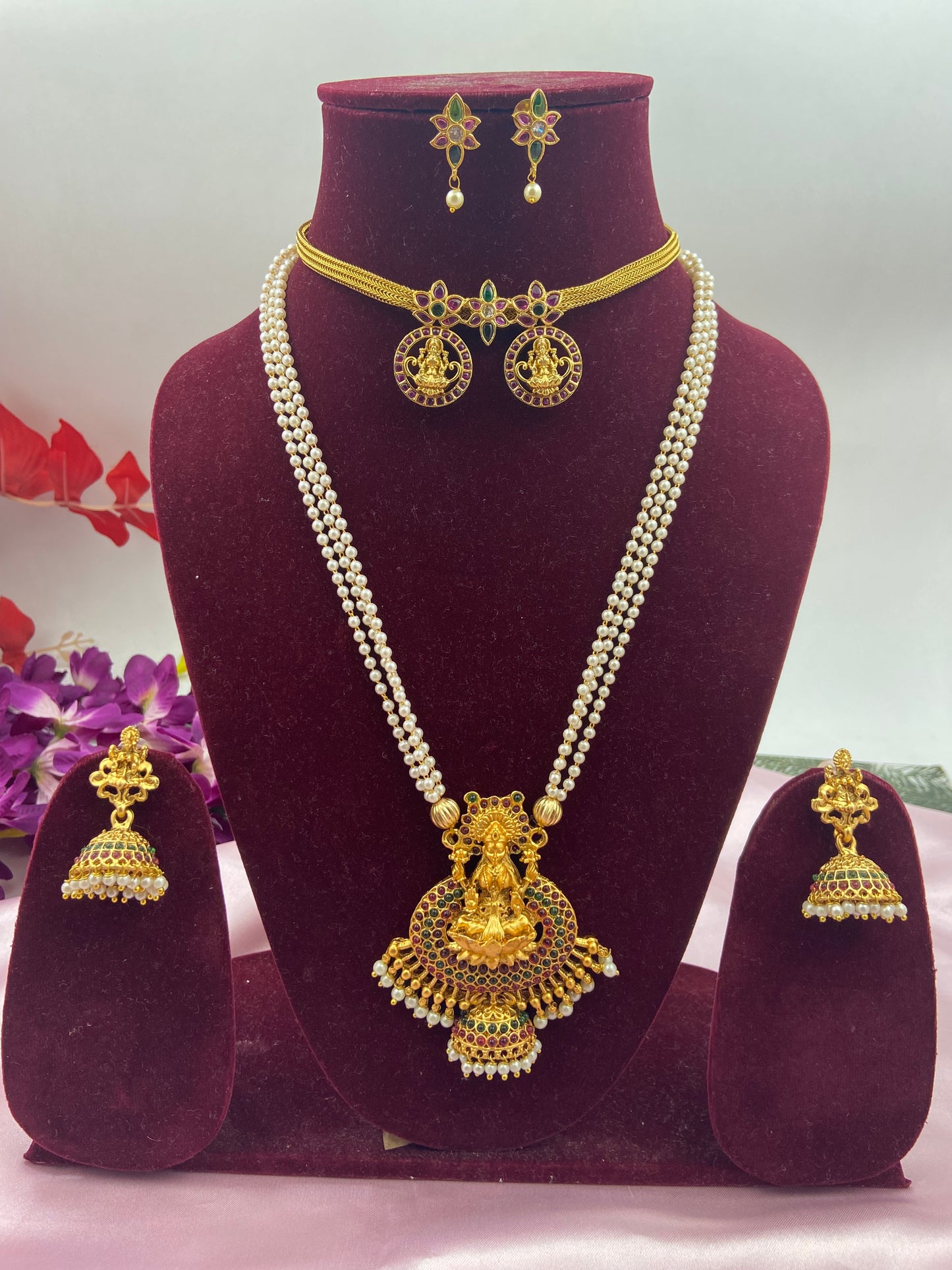 Pearl combo necklace N437
