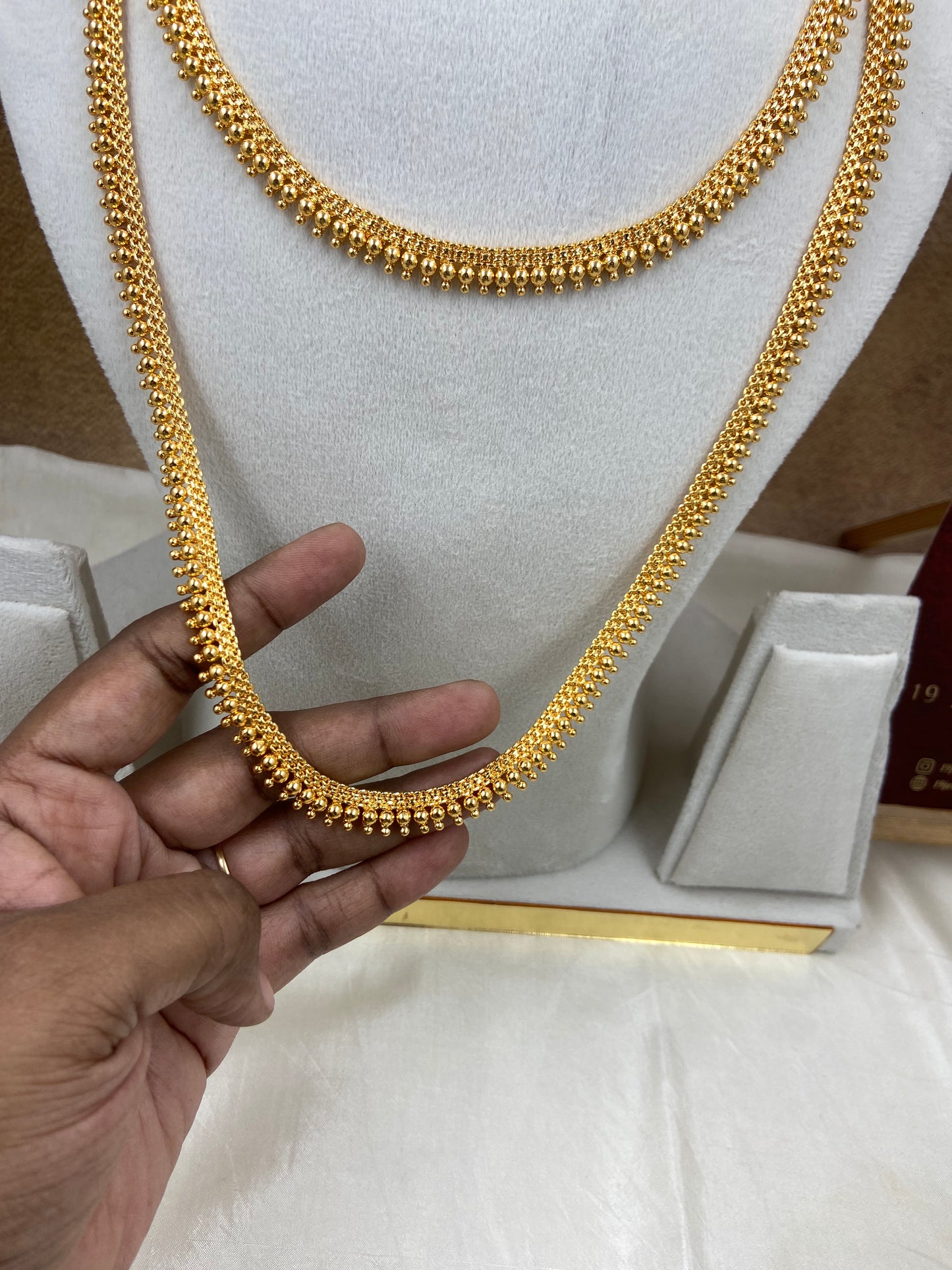 Gold replica combo haram jewellery Sb782-E15