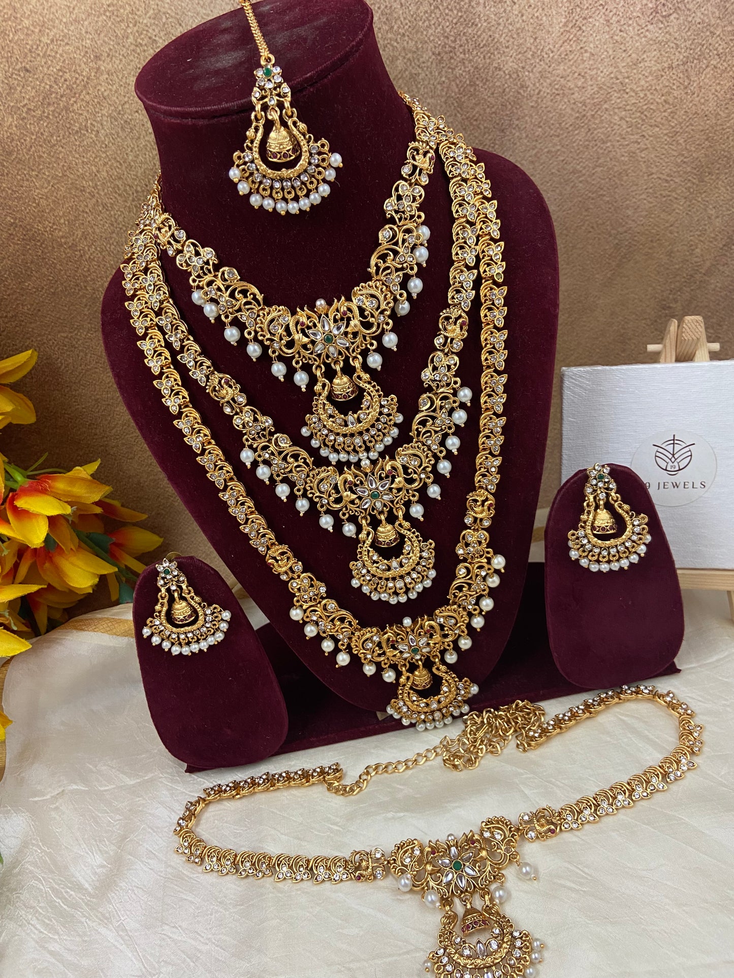 3 layer semi bridal jewellery Sb361