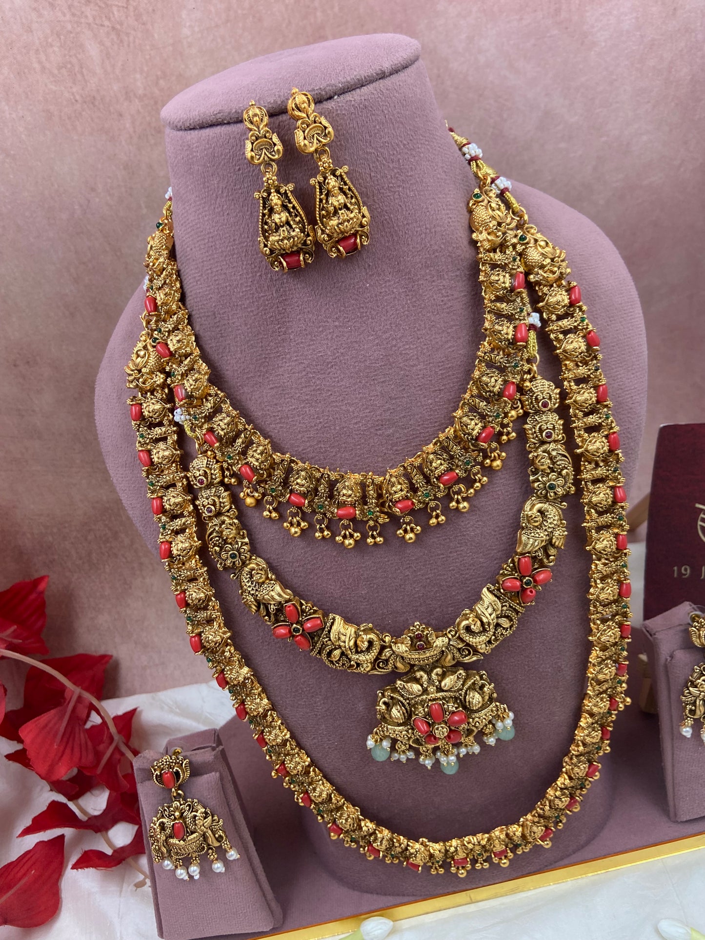 Coral haram necklace set Sb605