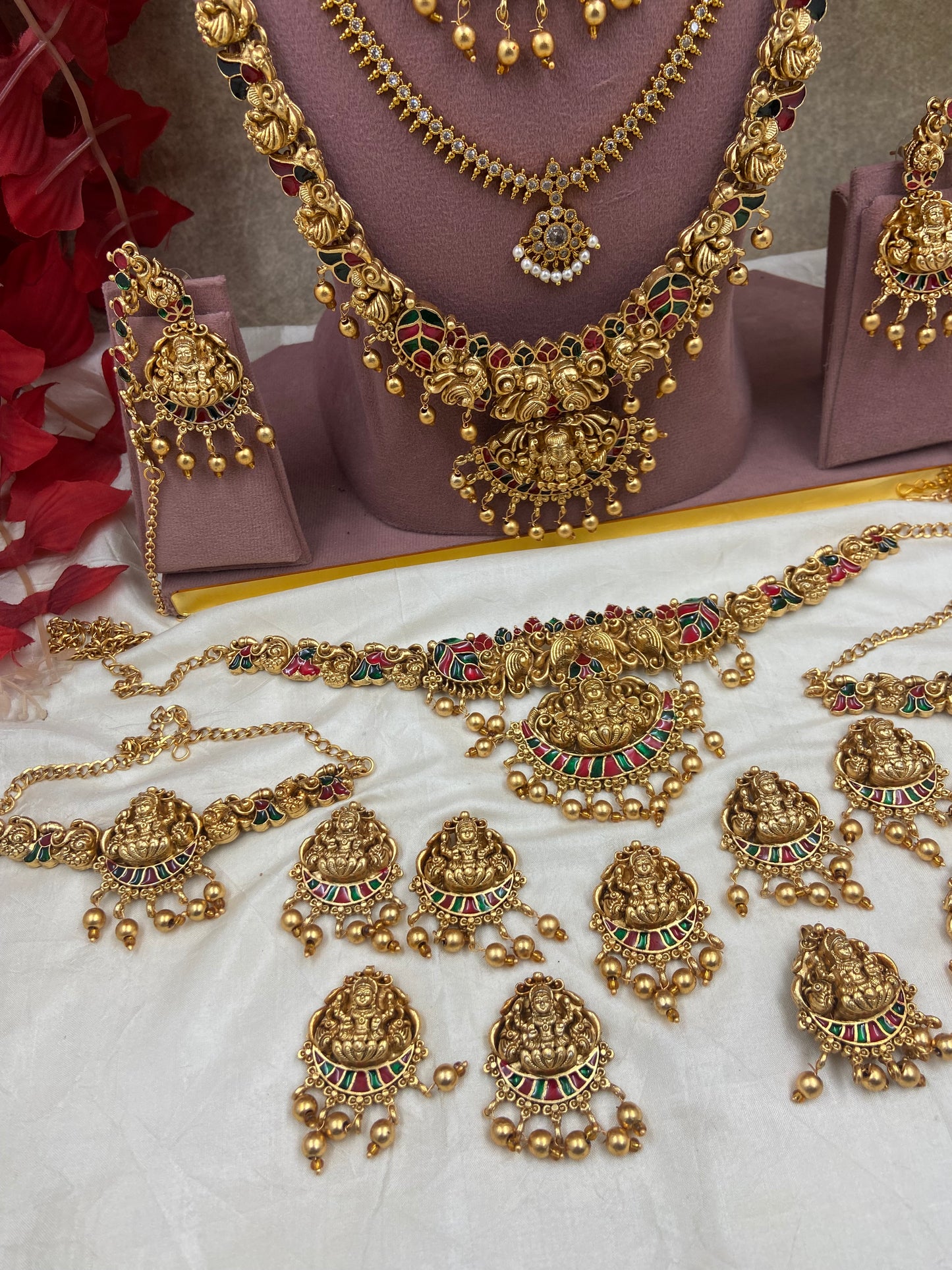 Enamel embossed model full bridal jewellery Br182