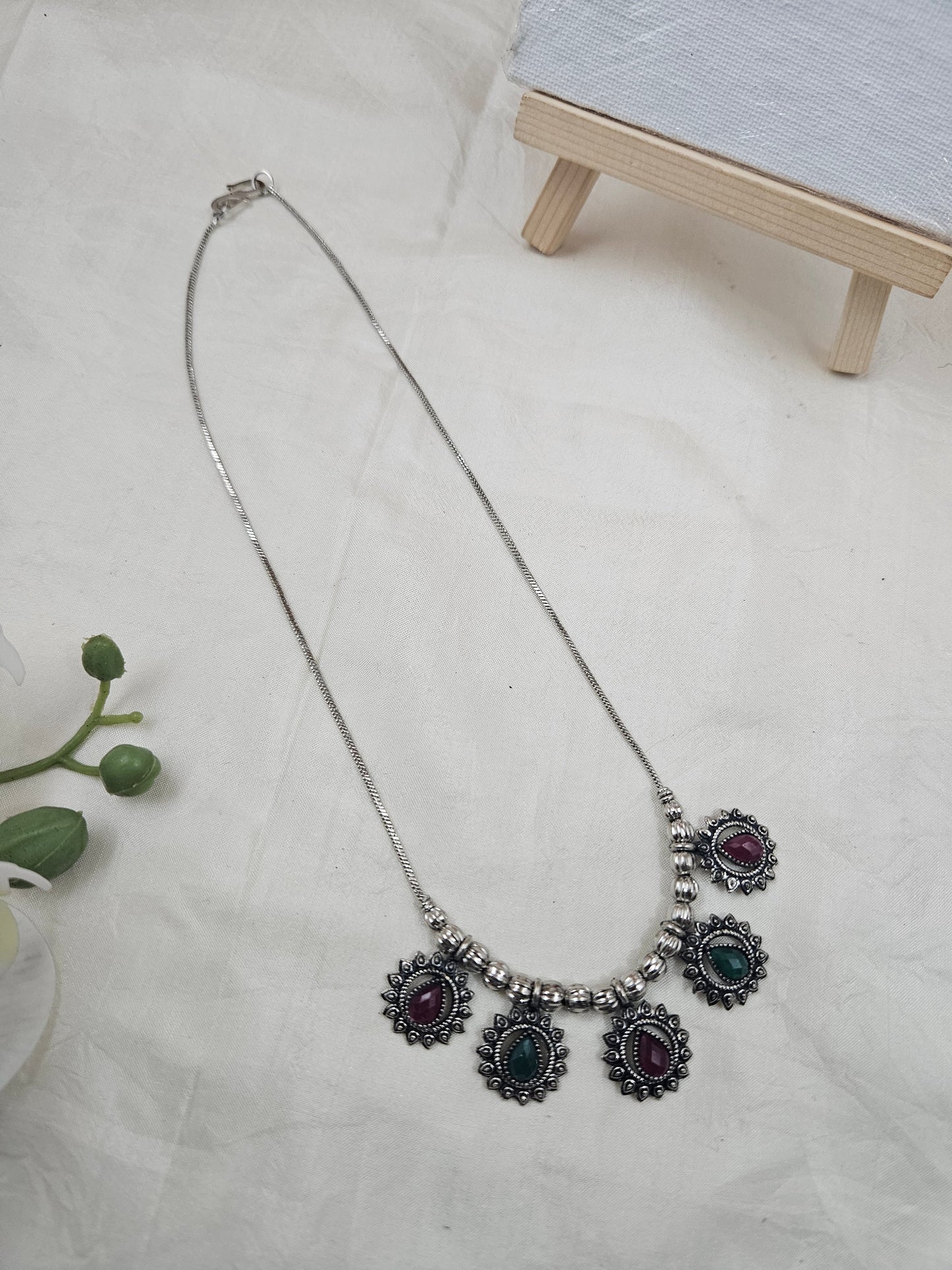Silver necklace Ge033