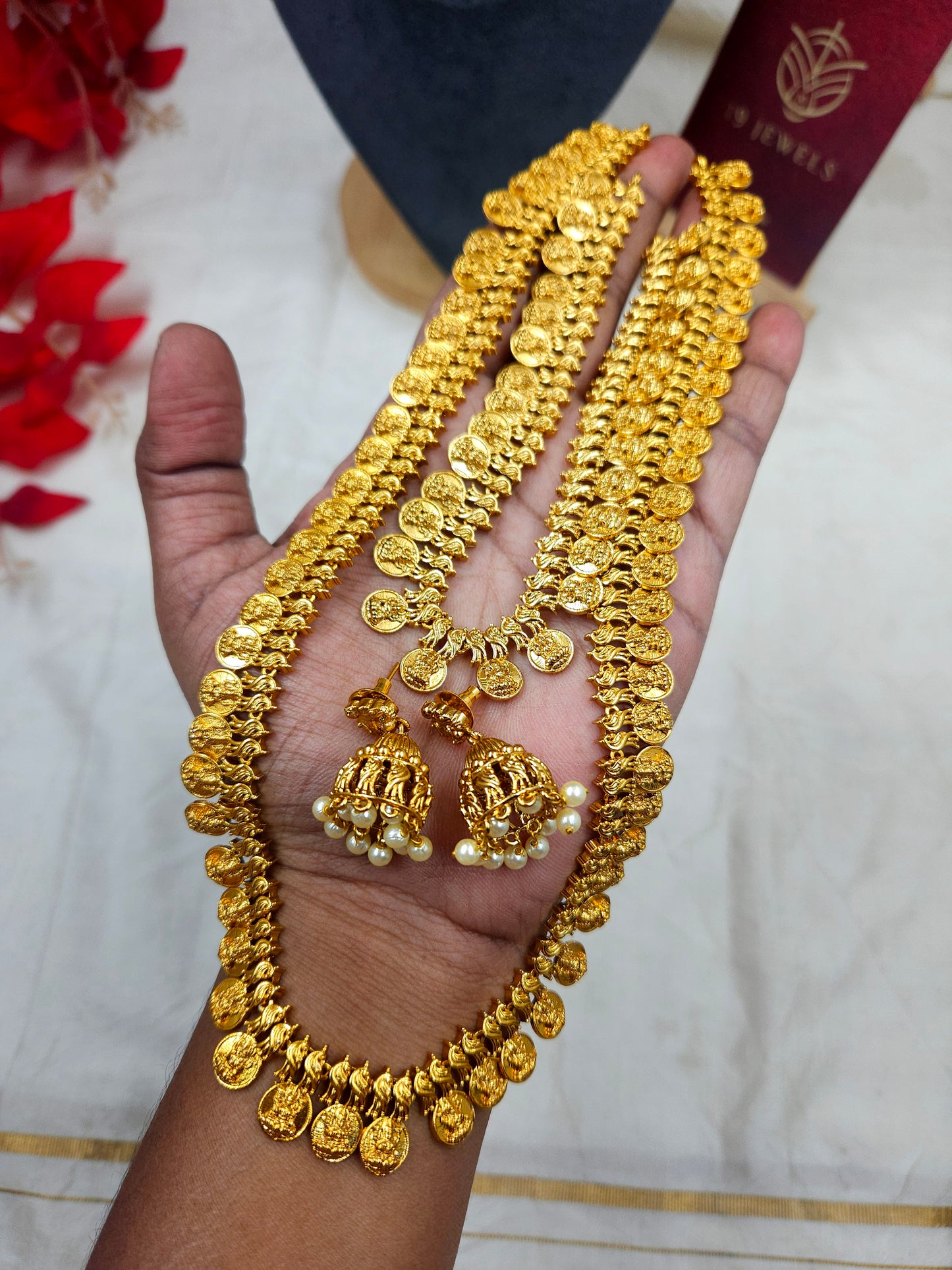 Kasu mala combo necklace haram N1055