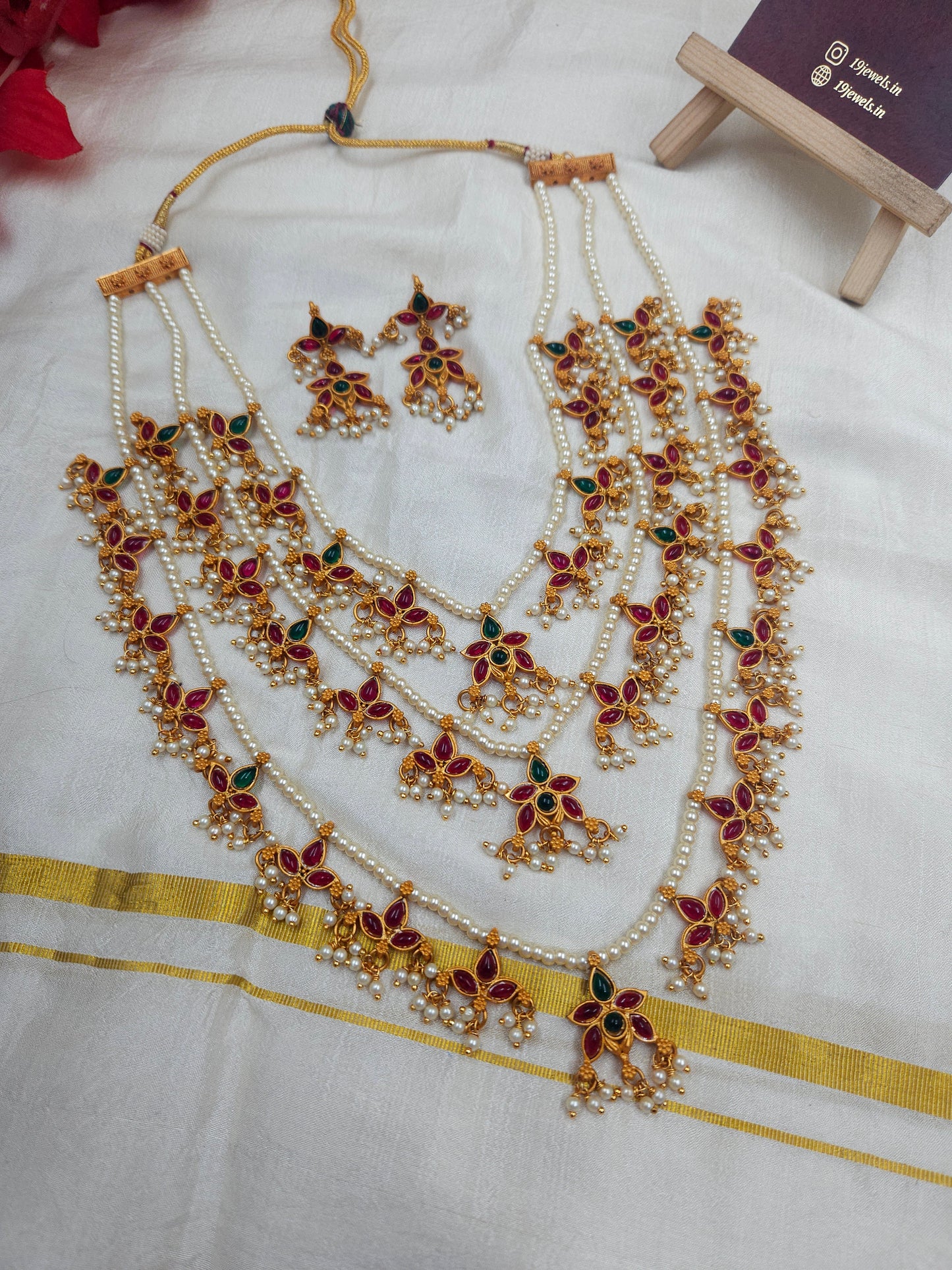 3 layer pearl necklace N210