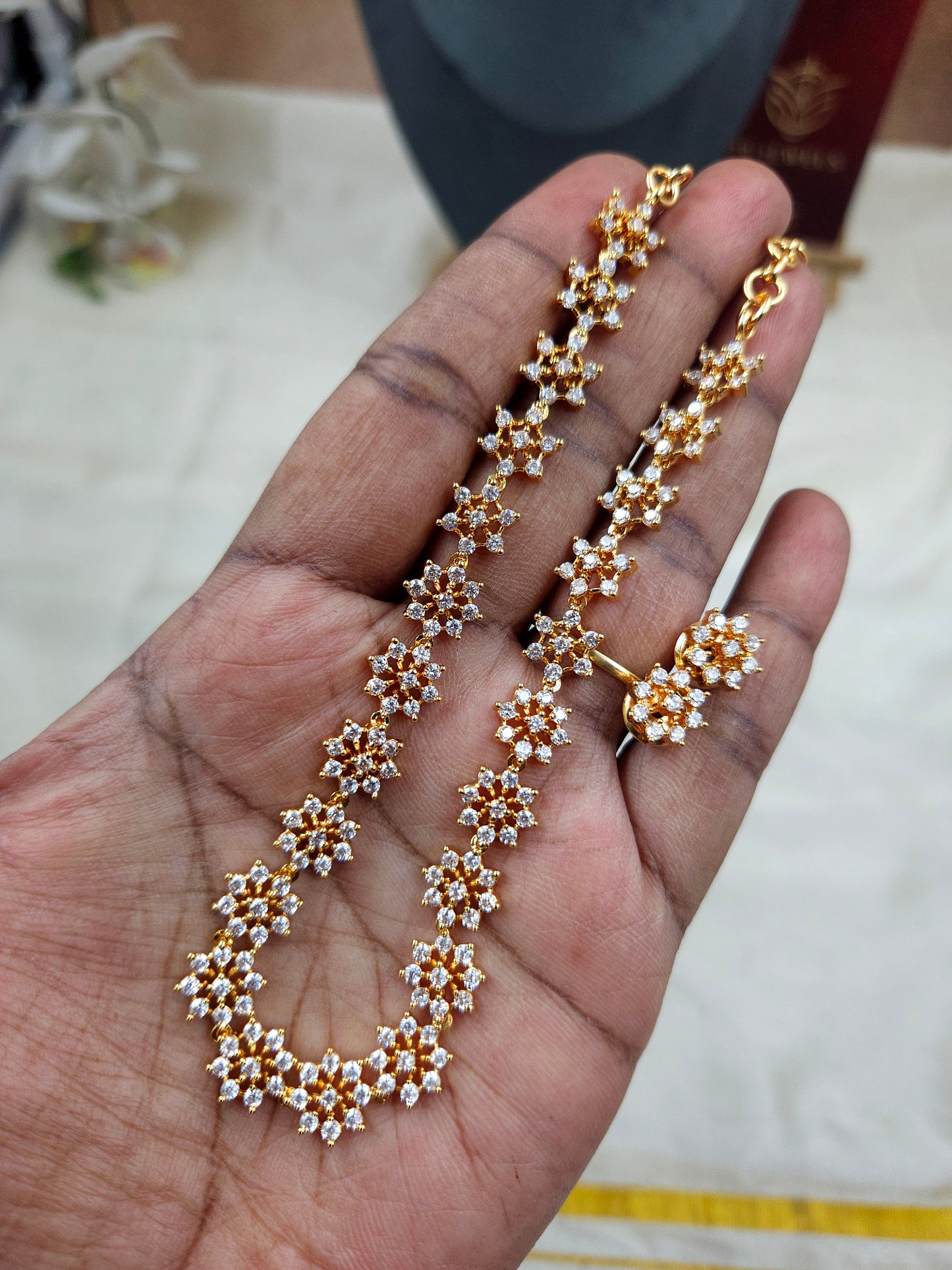 Diamond-style necklace N1430