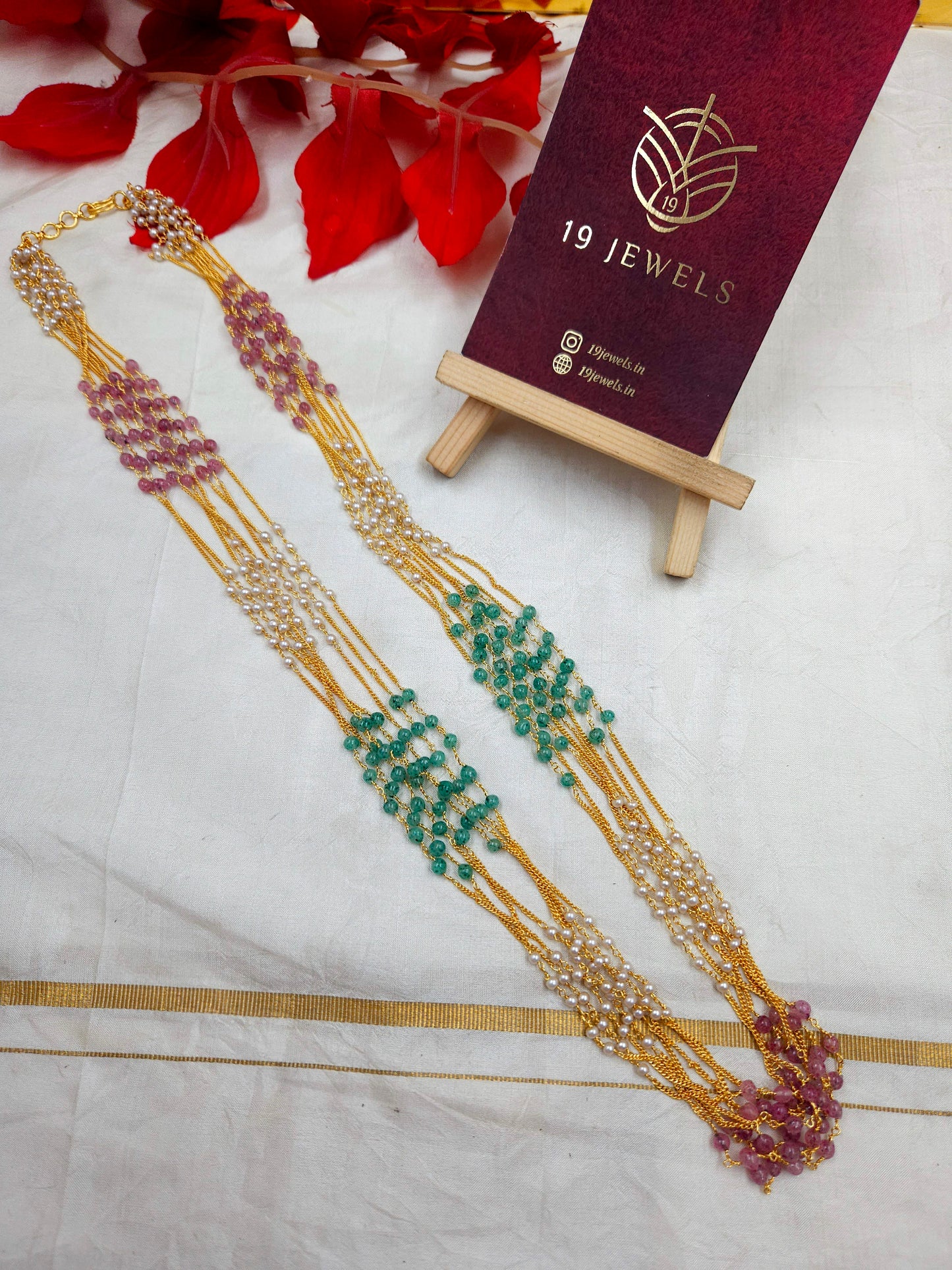 Multi strand pearl bead haram N935