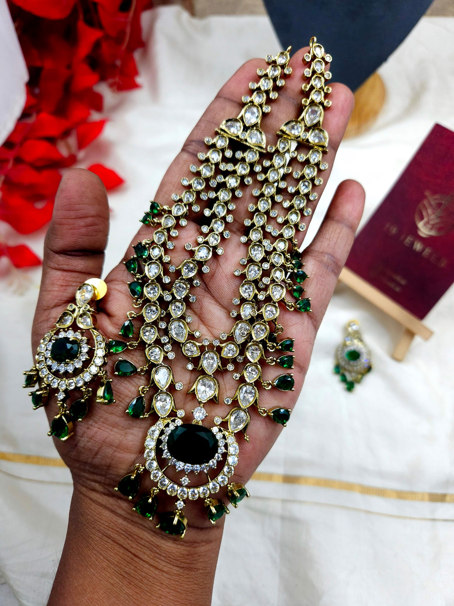 Premium stone 2step necklace N900