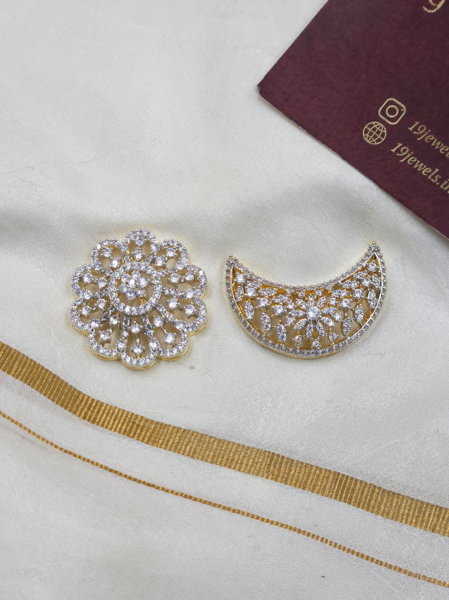 Diamond style sun moon Hair choti Hr484