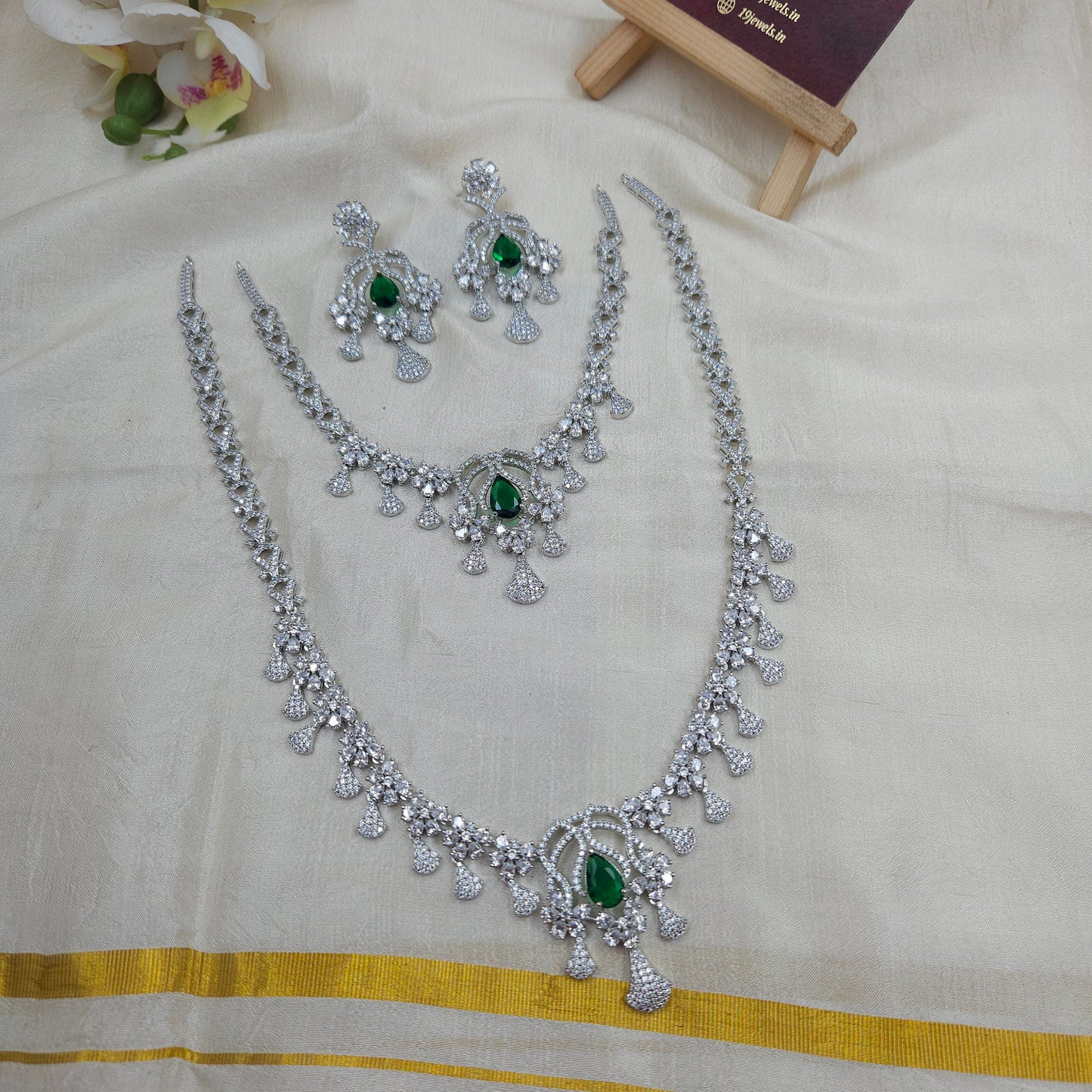 Ad Stone combo necklace haram set N1173
