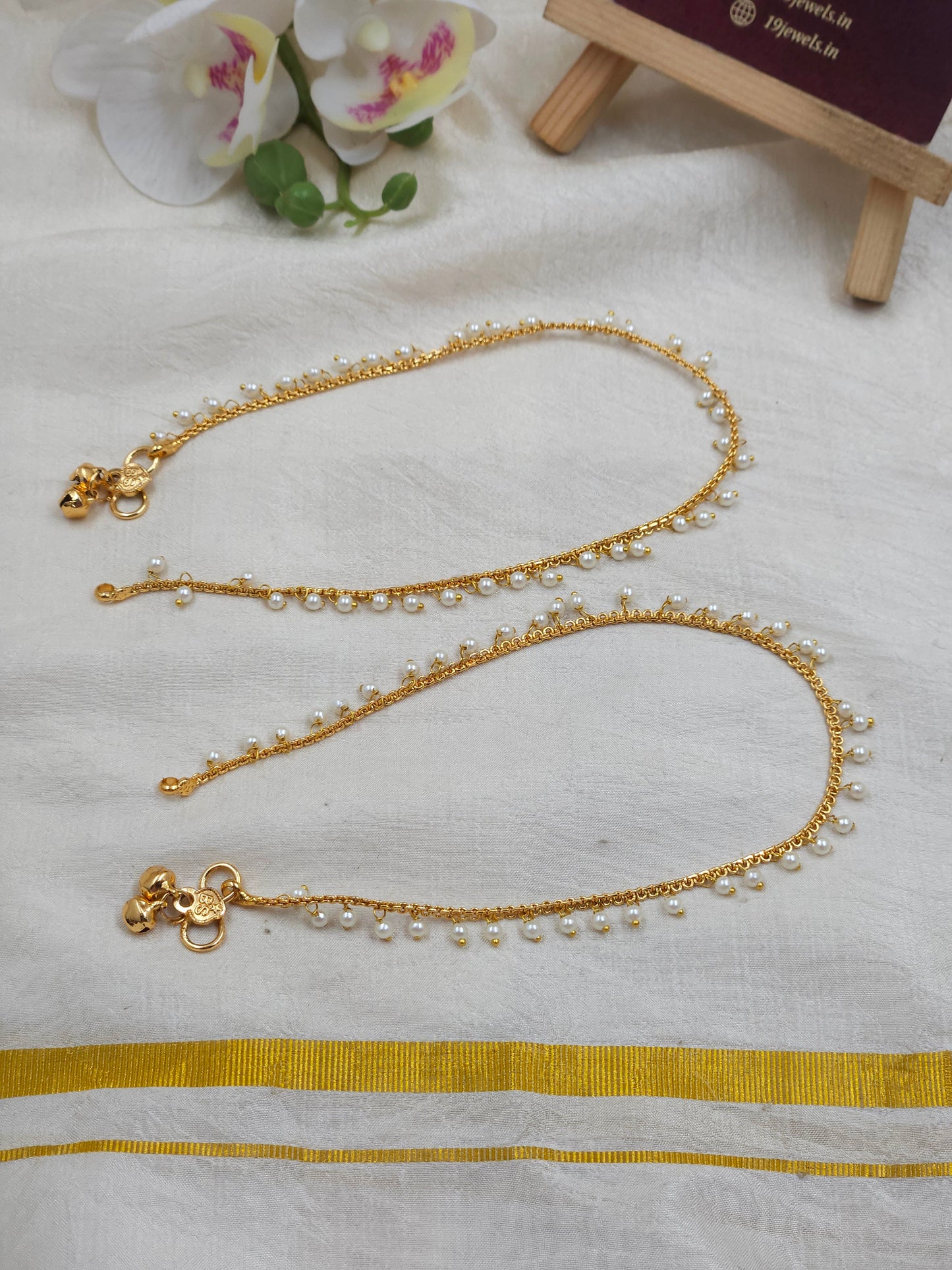 Pearl hang Anklet An061