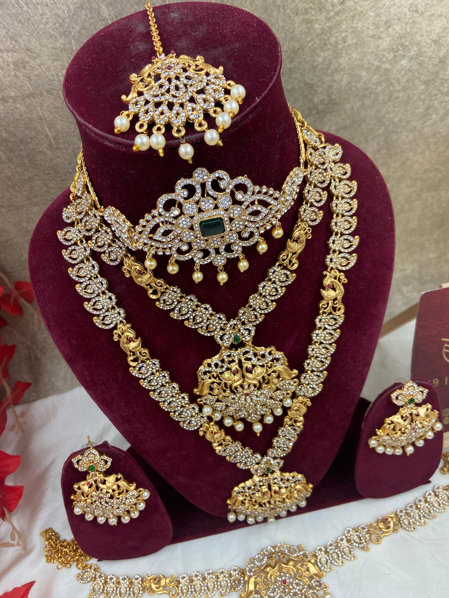Stone semi bridal jewellery Sb509