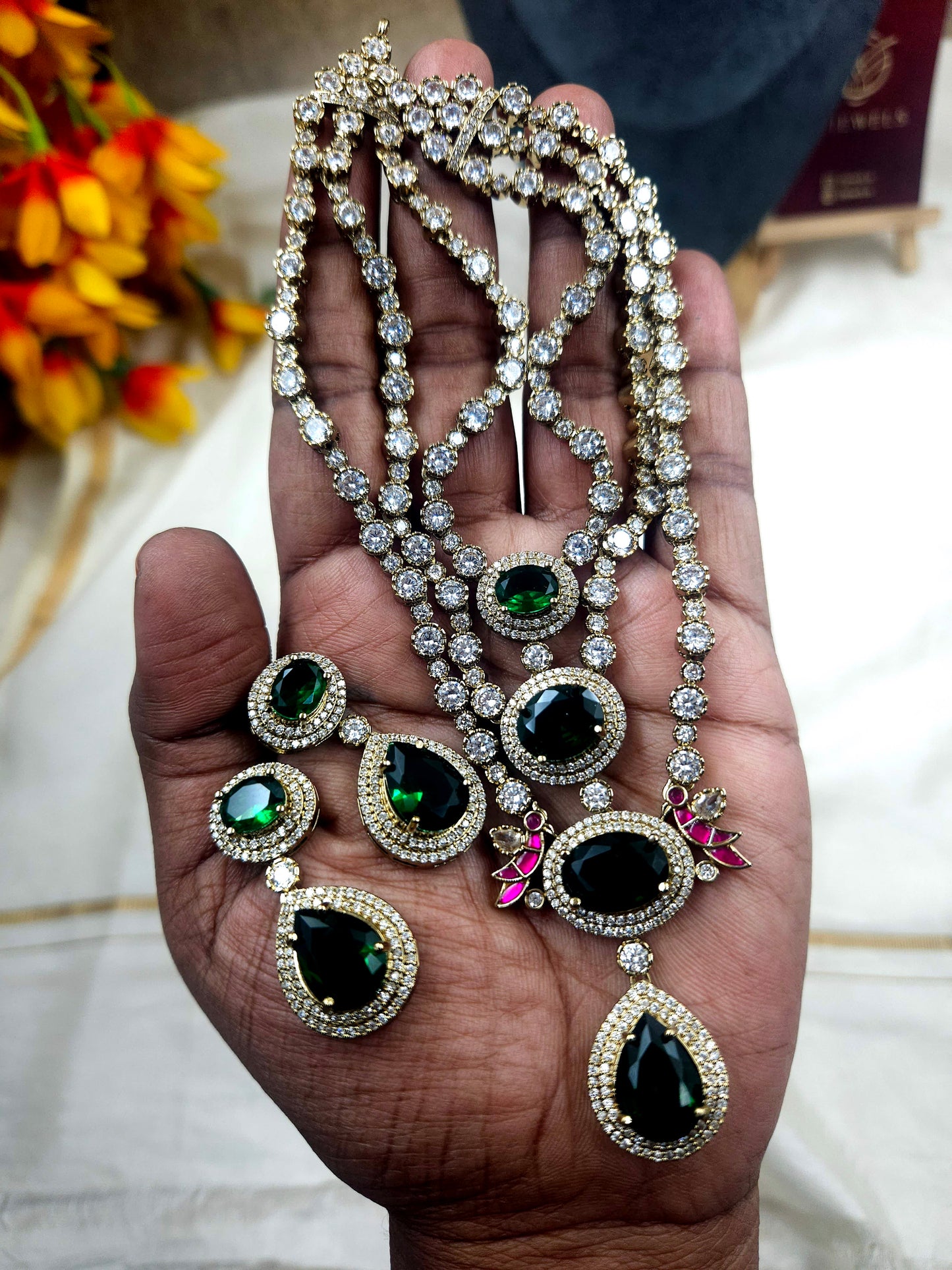 Premium ad 3 step necklace N869