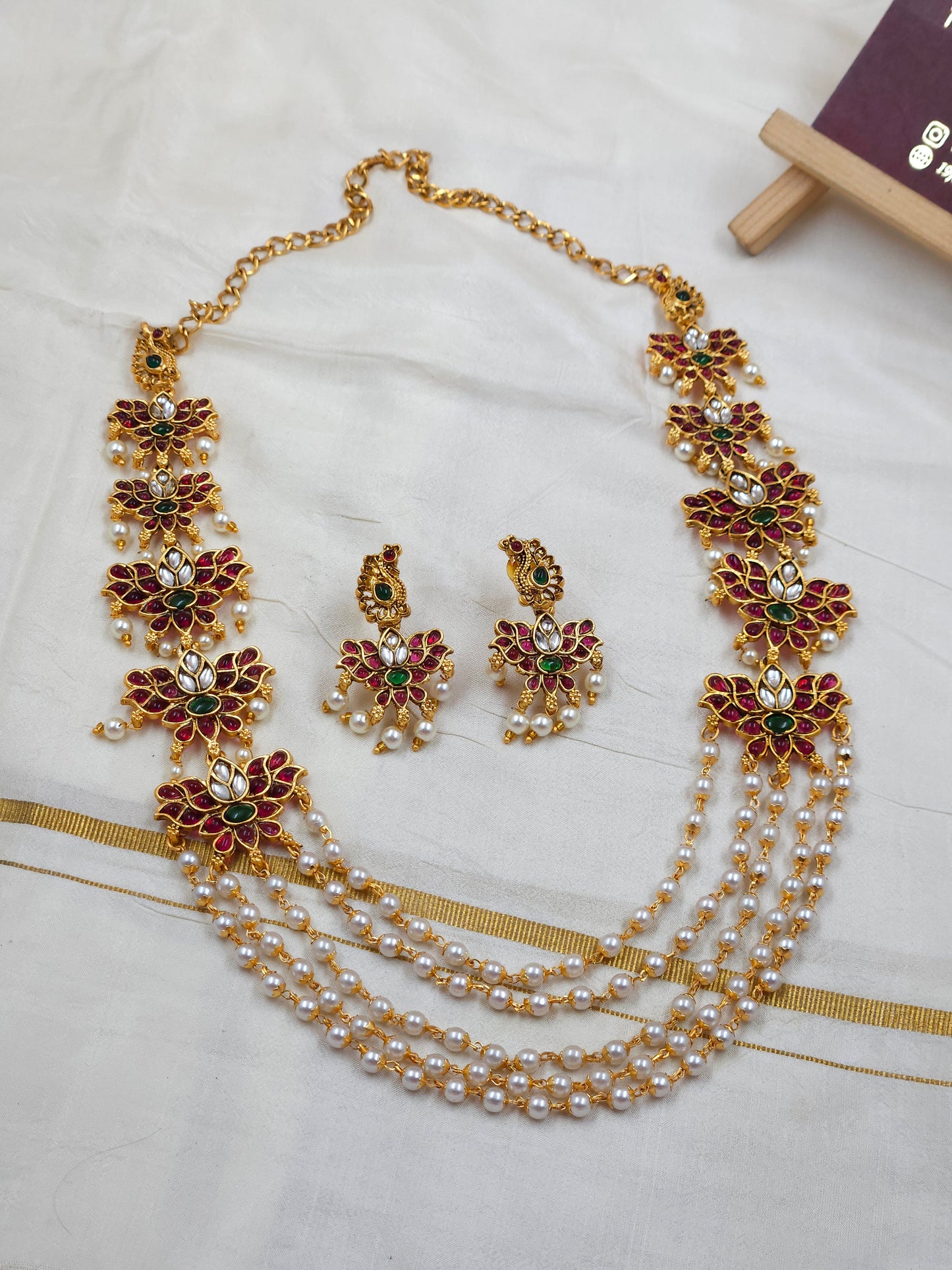 Lotus pearl mala N1522-A3