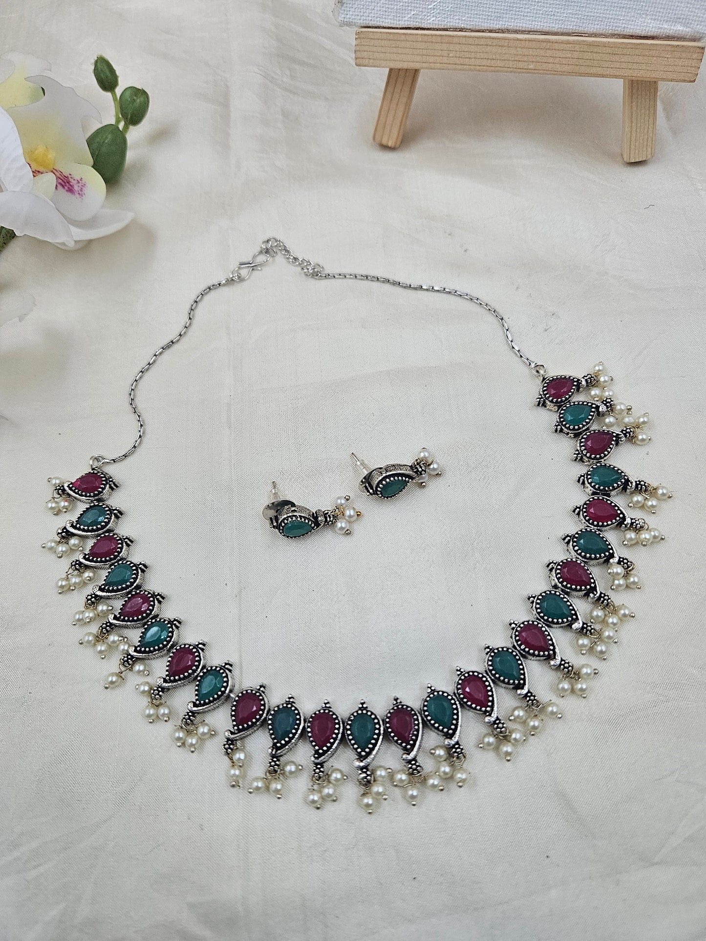 Silver necklace Ge015