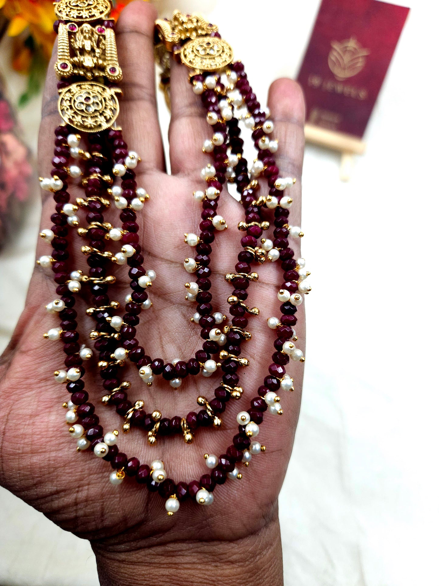 Ruby multi layer bead haram N819