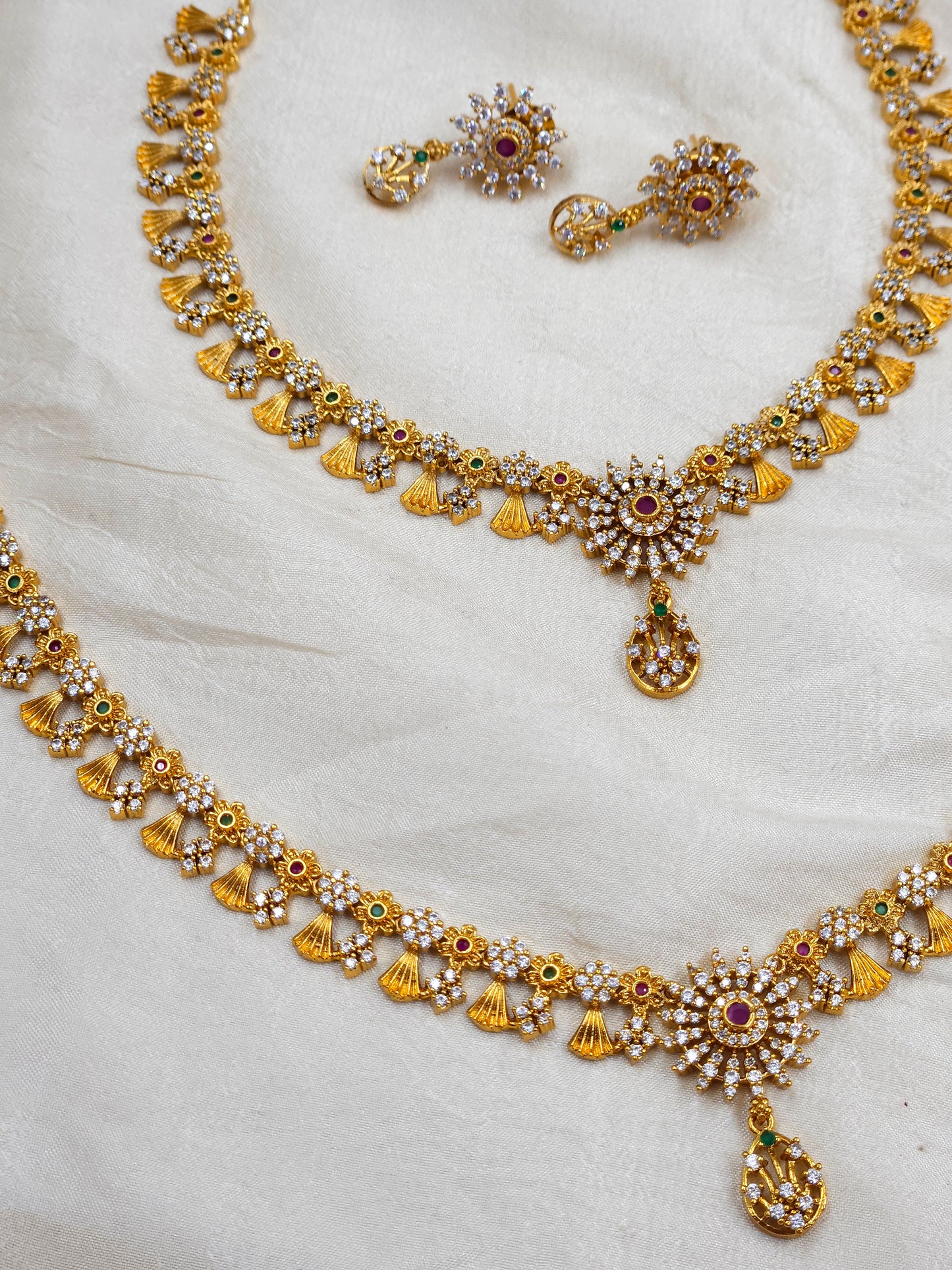 Cz haram necklace set N1311-D17