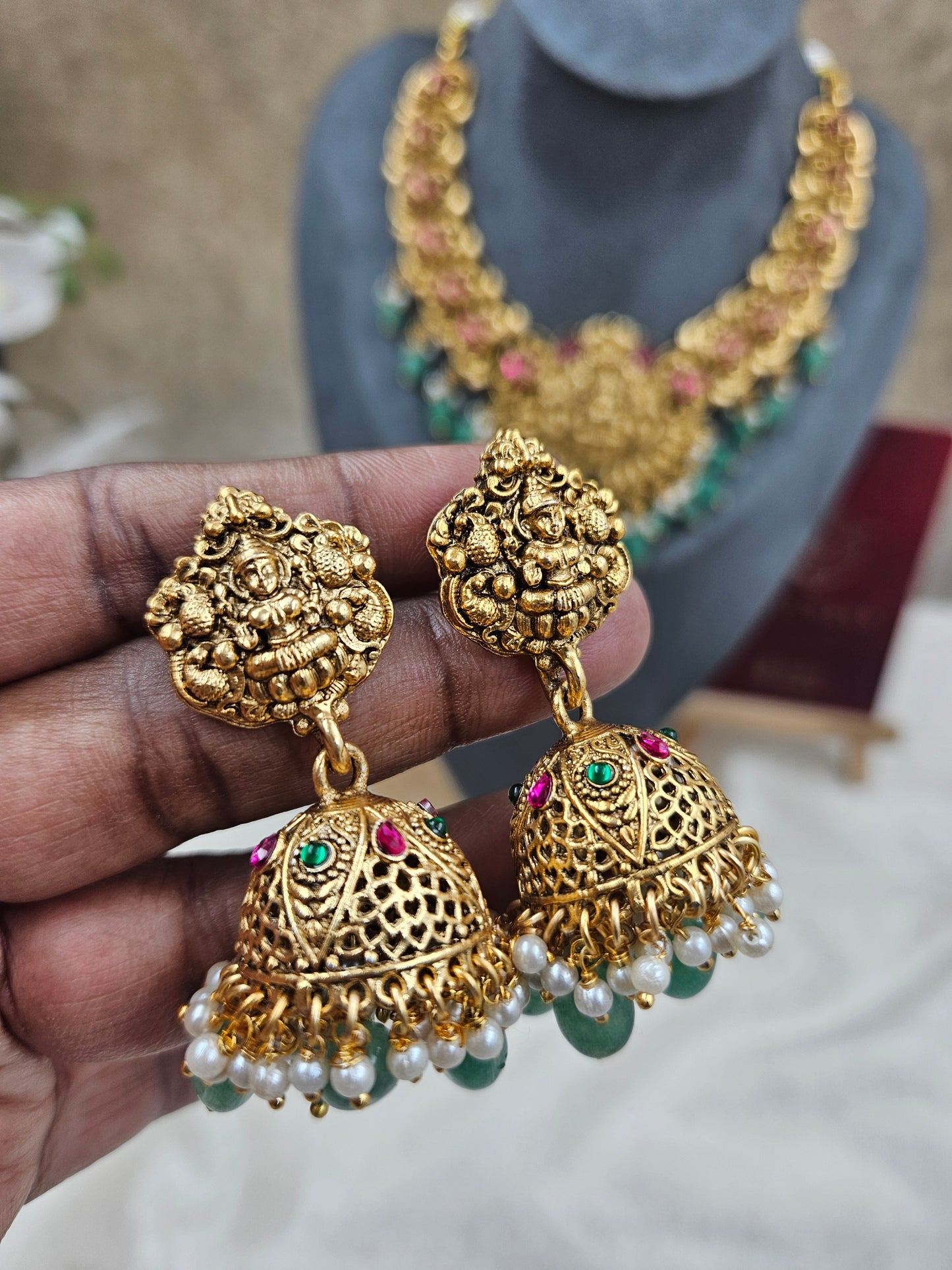 Jadau alike nakshi Necklace N1406