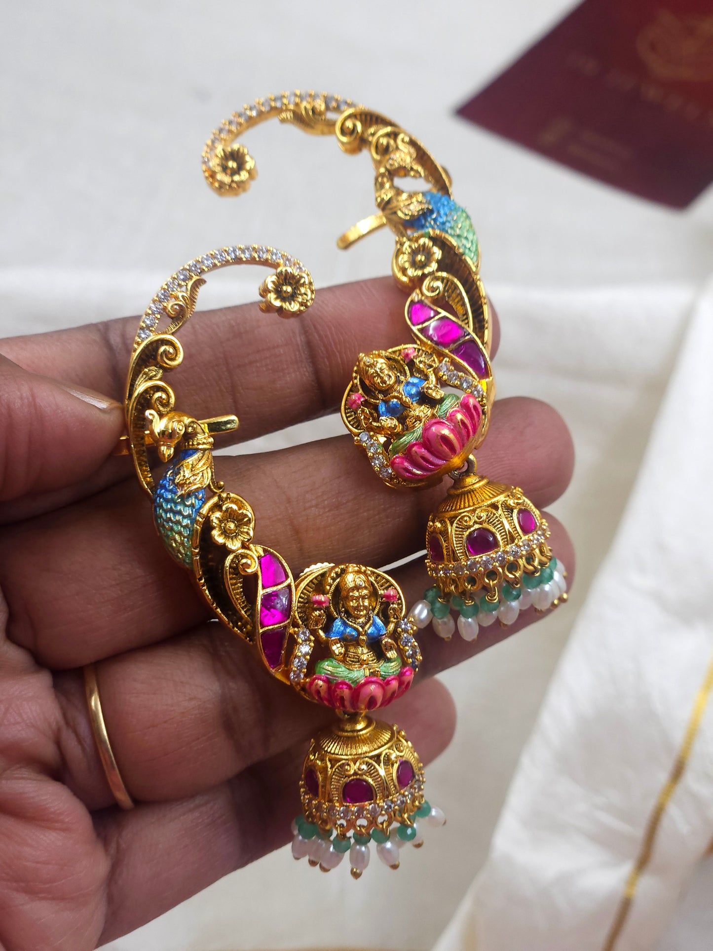 Meenakari Jumka cuff Jm337-F20