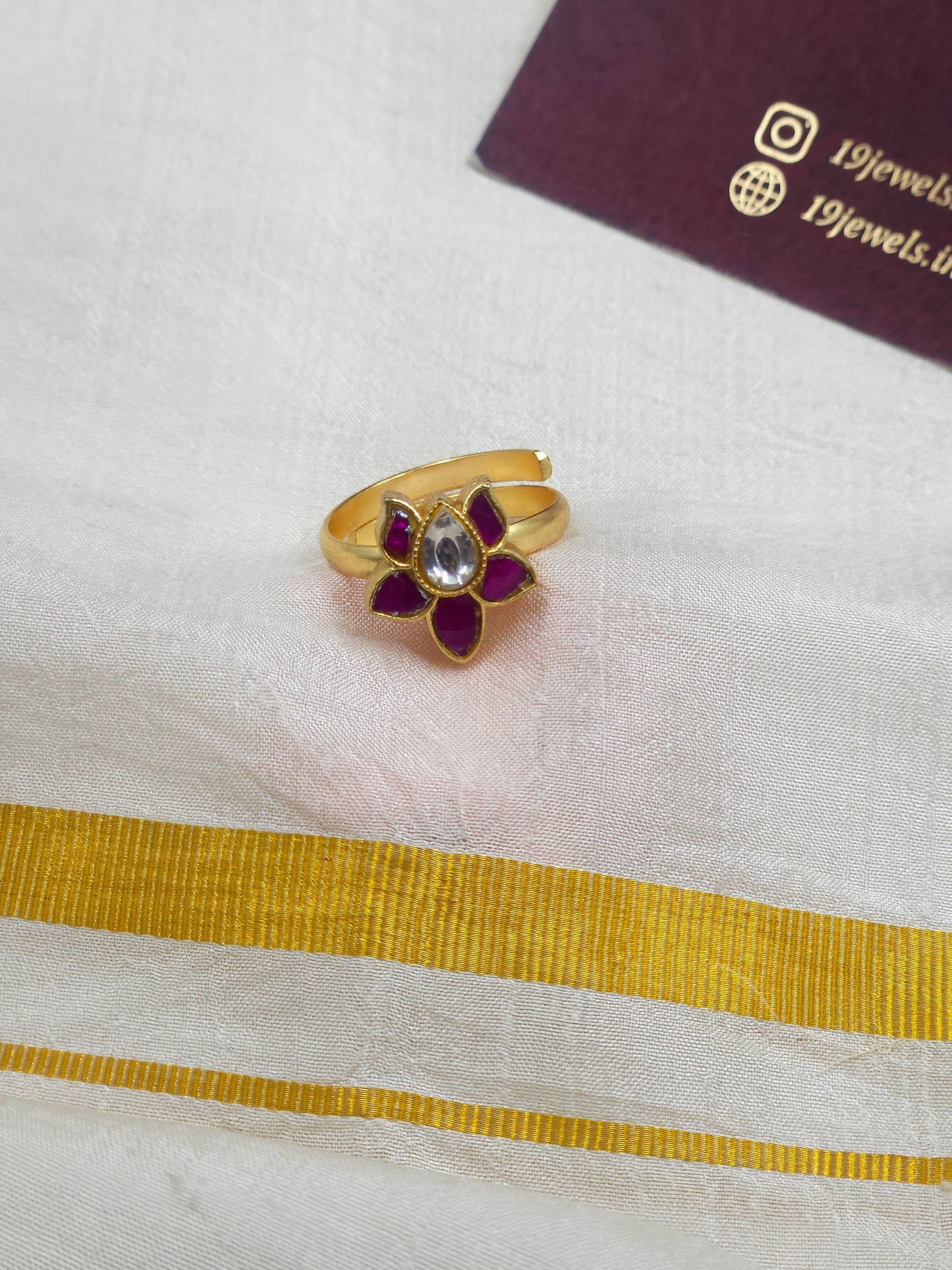 Antique jadau Finger ring Fg032