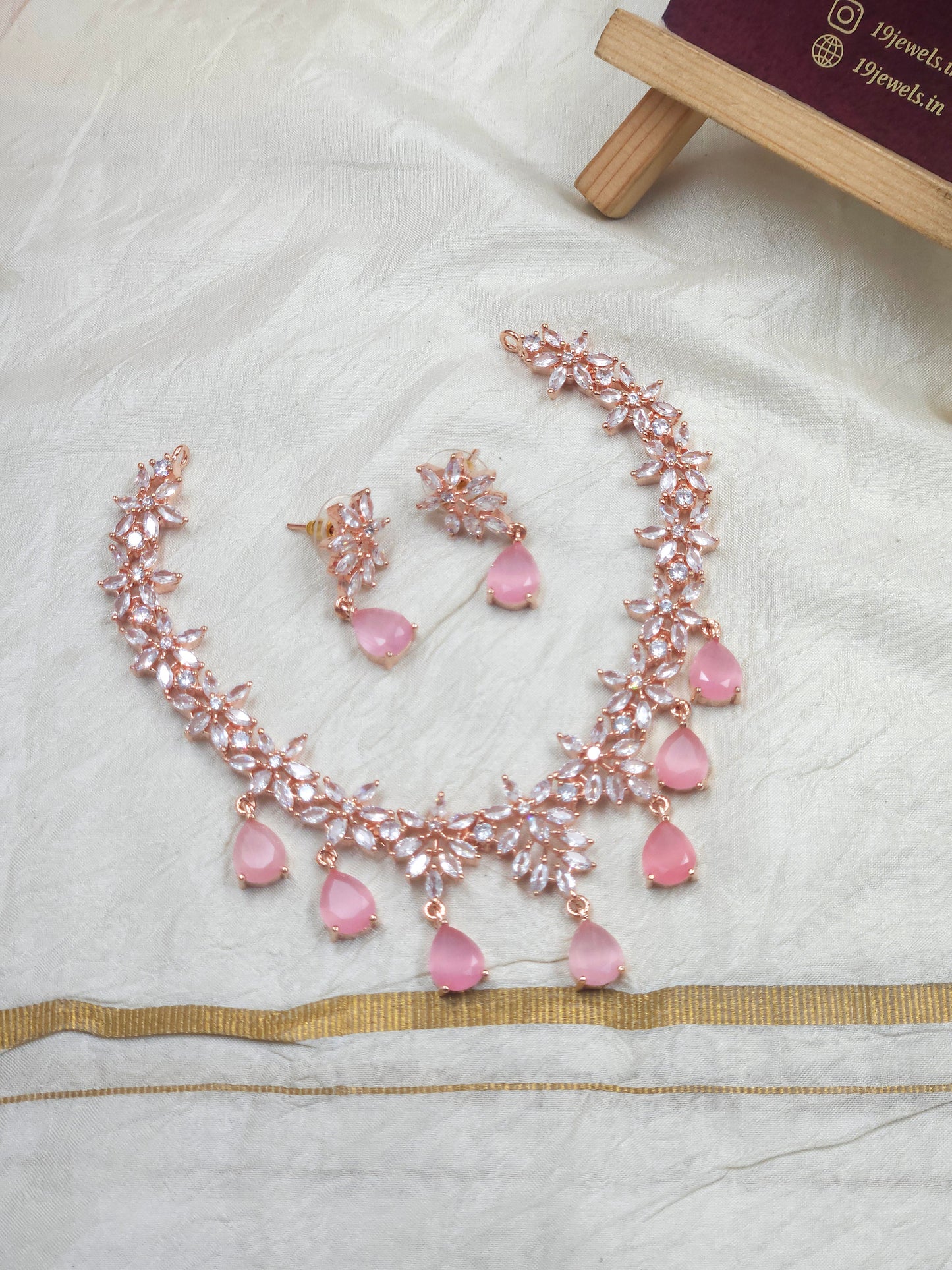 Ad Rose gold necklace set N277