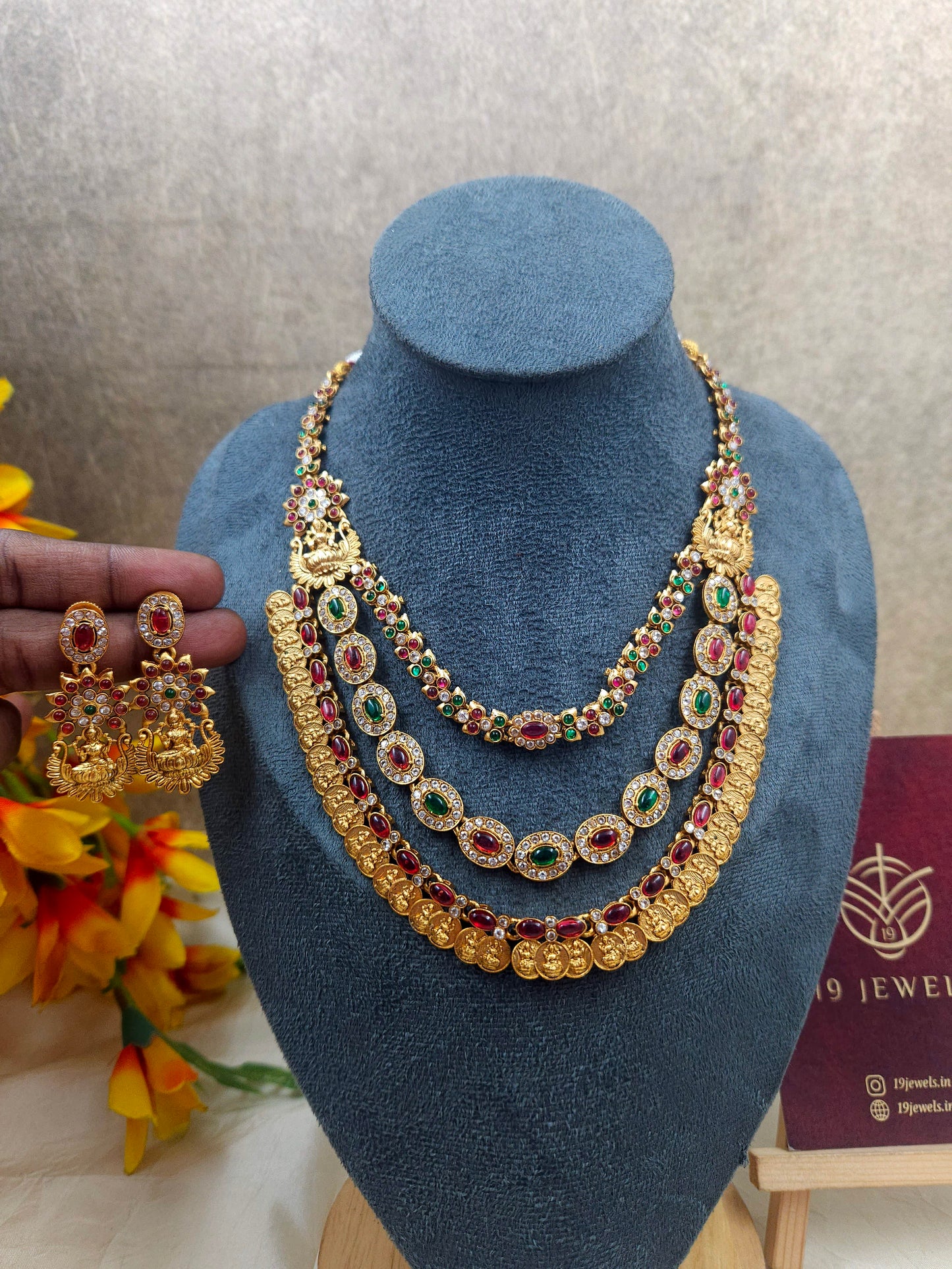 Tri step necklace set N912