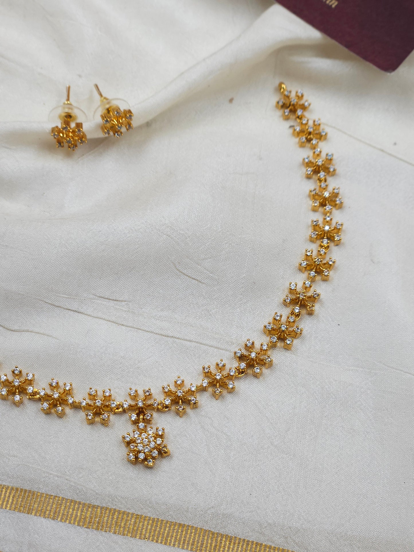 Cz diamond style necklace N1556-B2