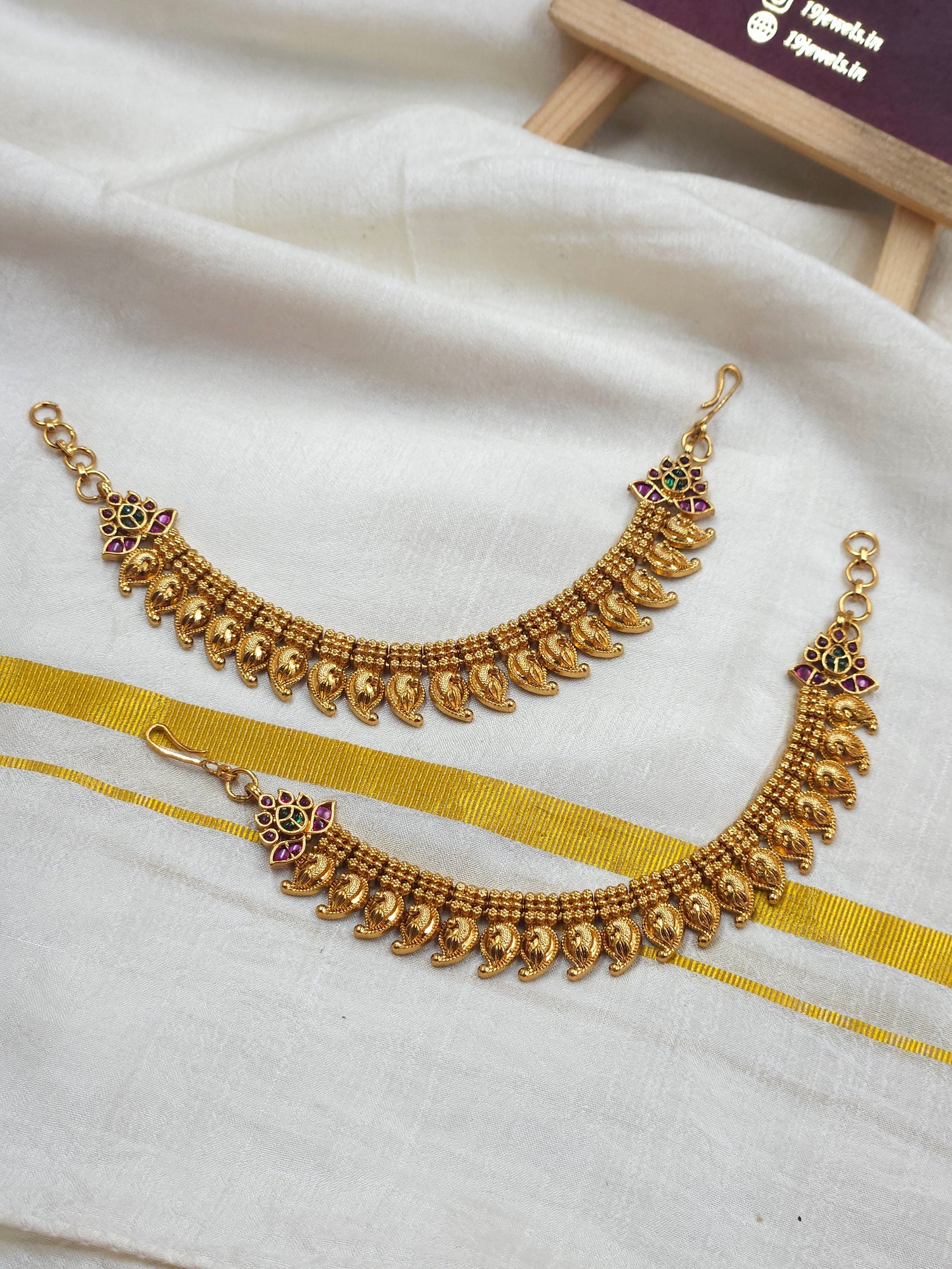 Traditional touch mango ear chain Ea173-F13
