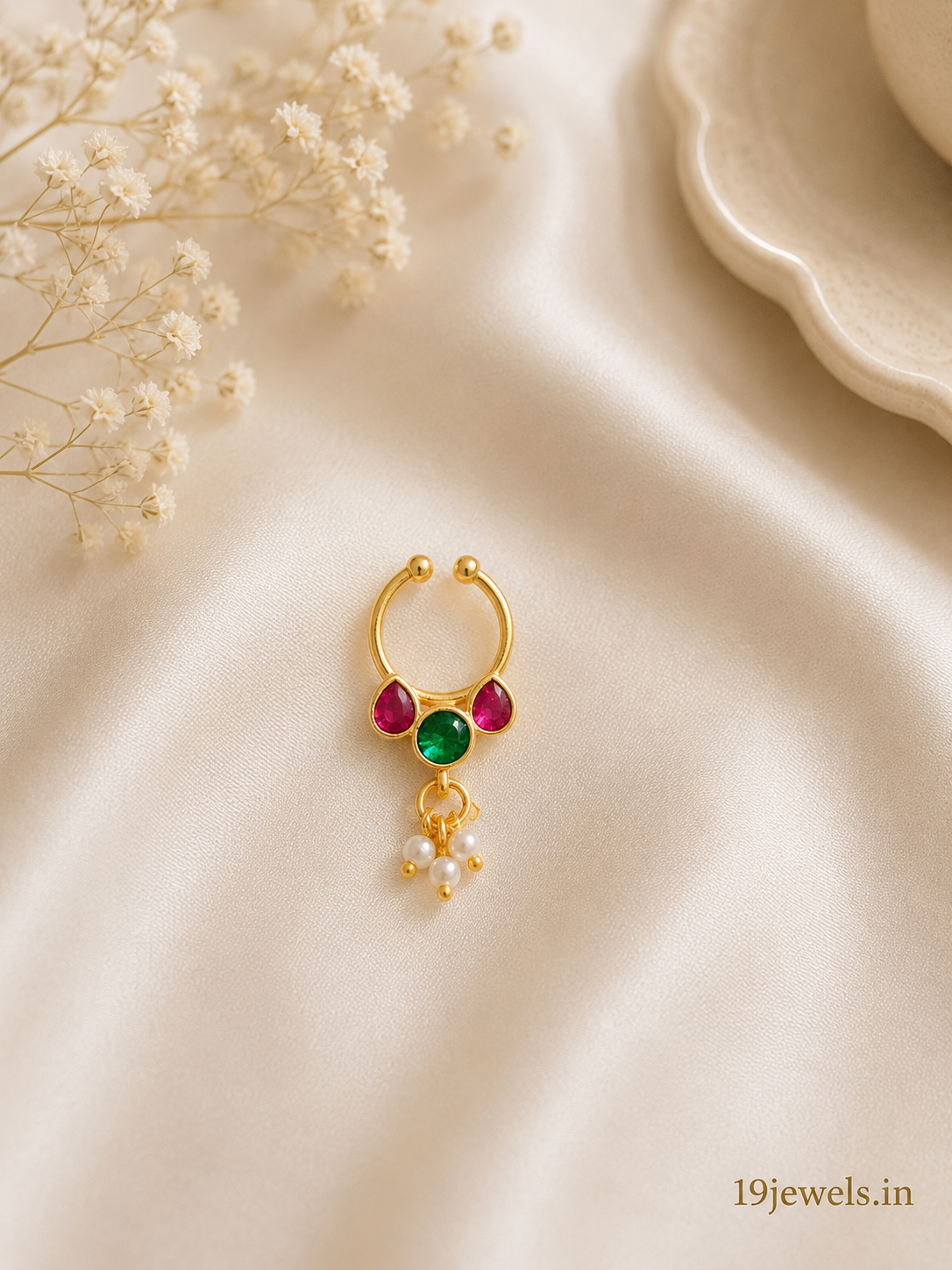 Jadau septum Nose pin 552