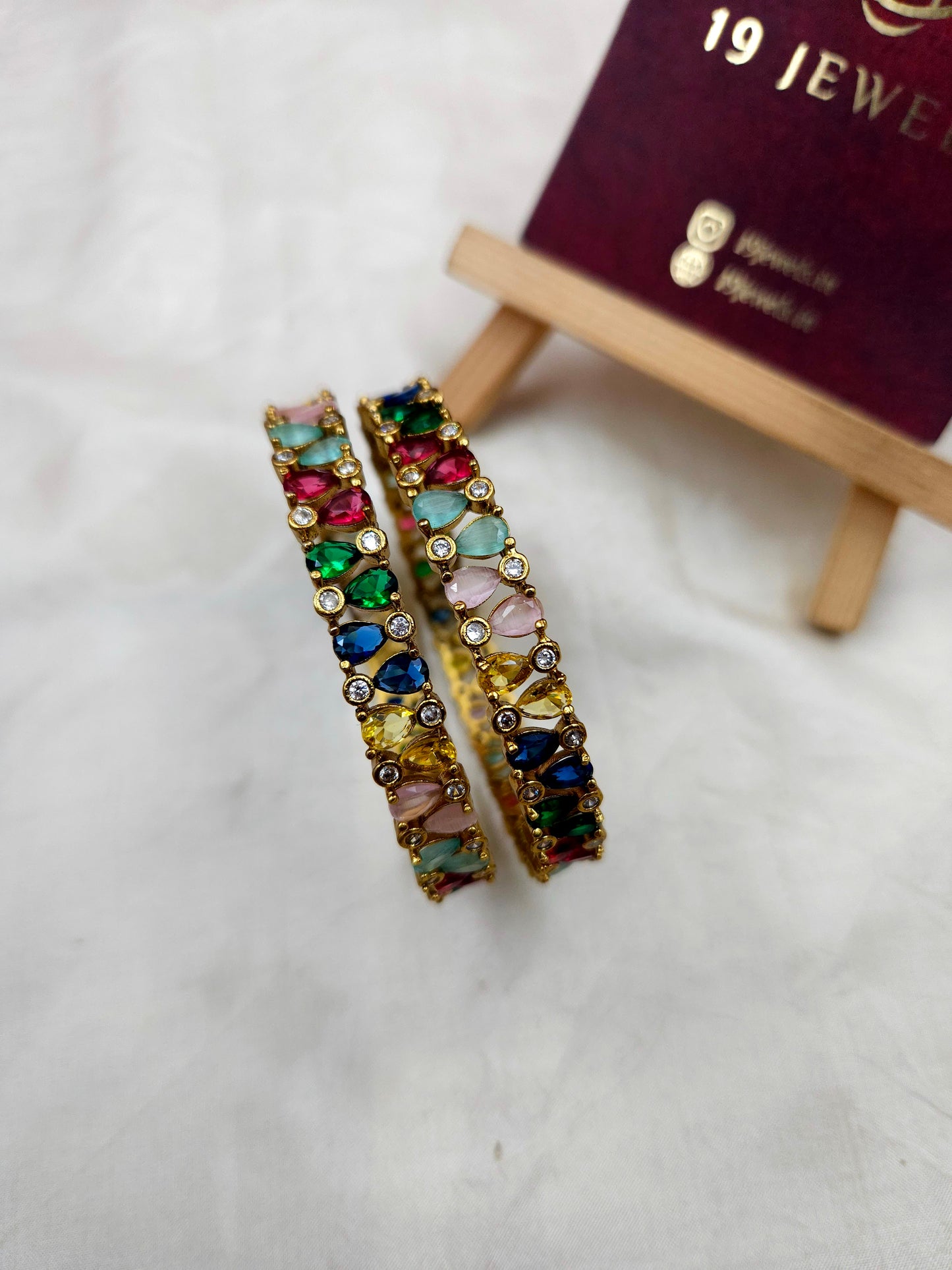 Multi colour stone bangle Bn104
