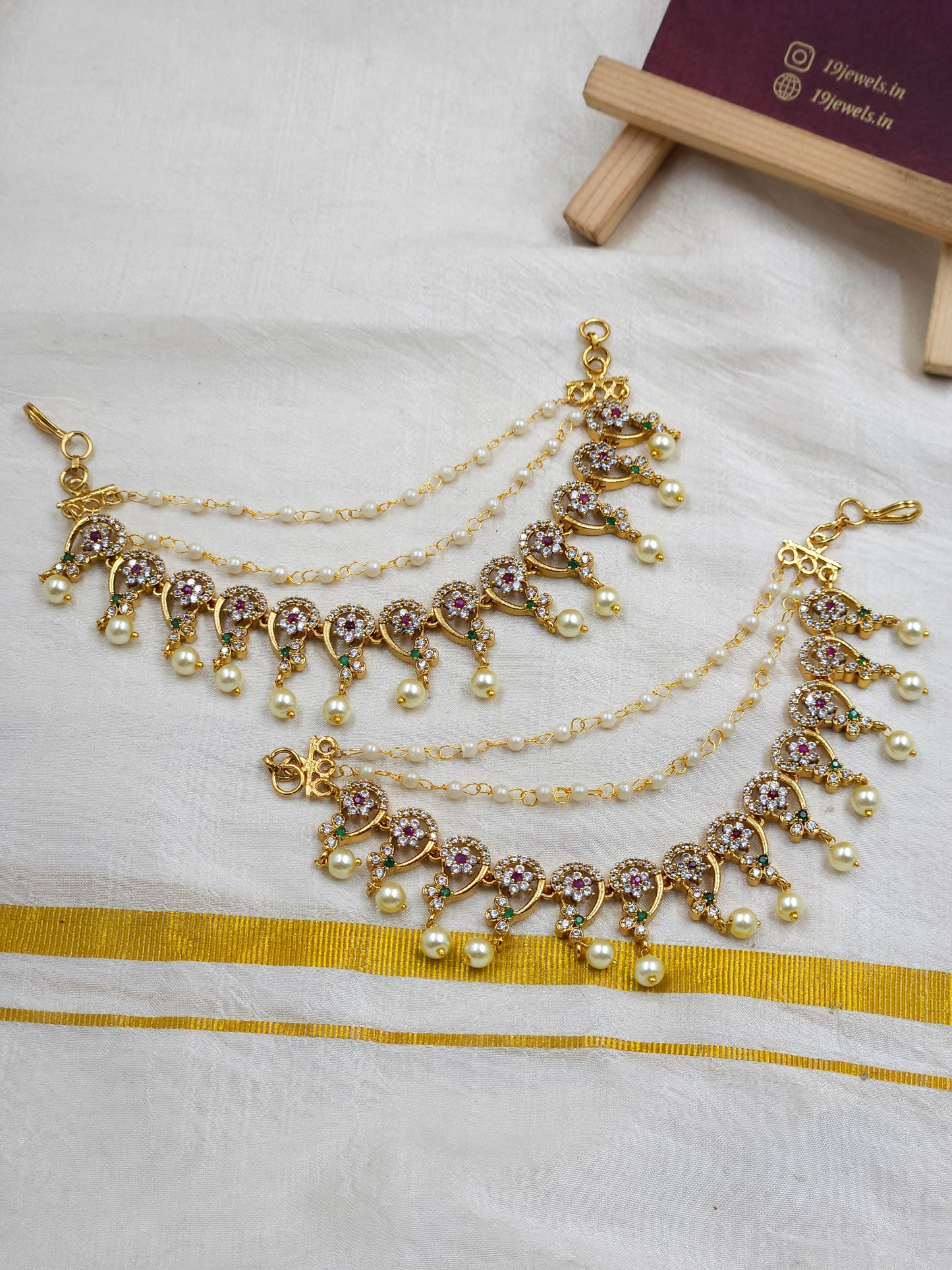 Cz Ear chain Ea125-F15