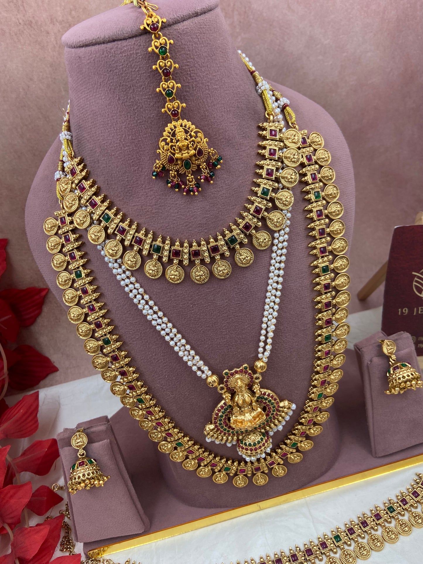 Coin semi bridal jewellery Sb586