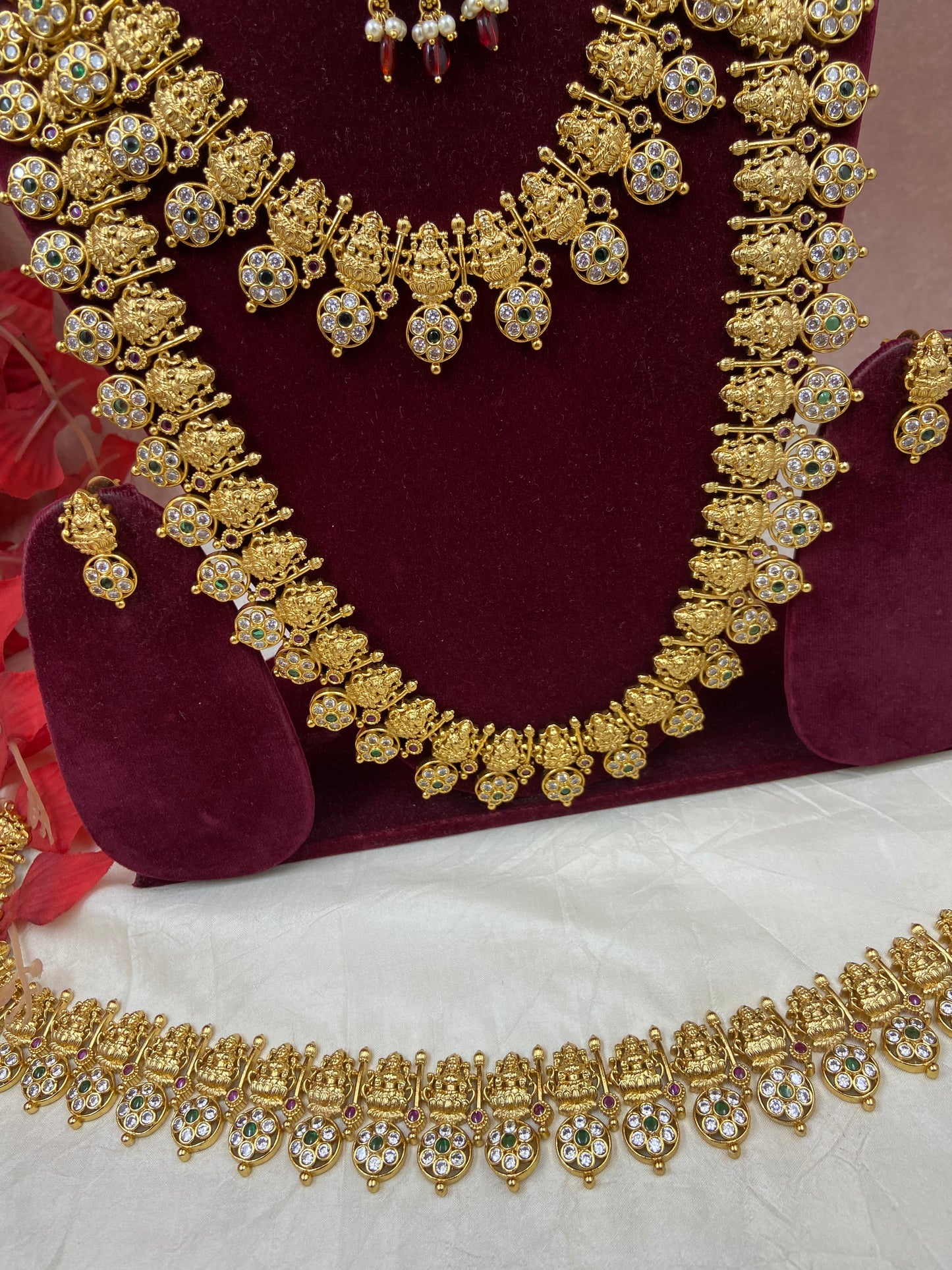 Cz premium coin semi bridal jewellery Sb534