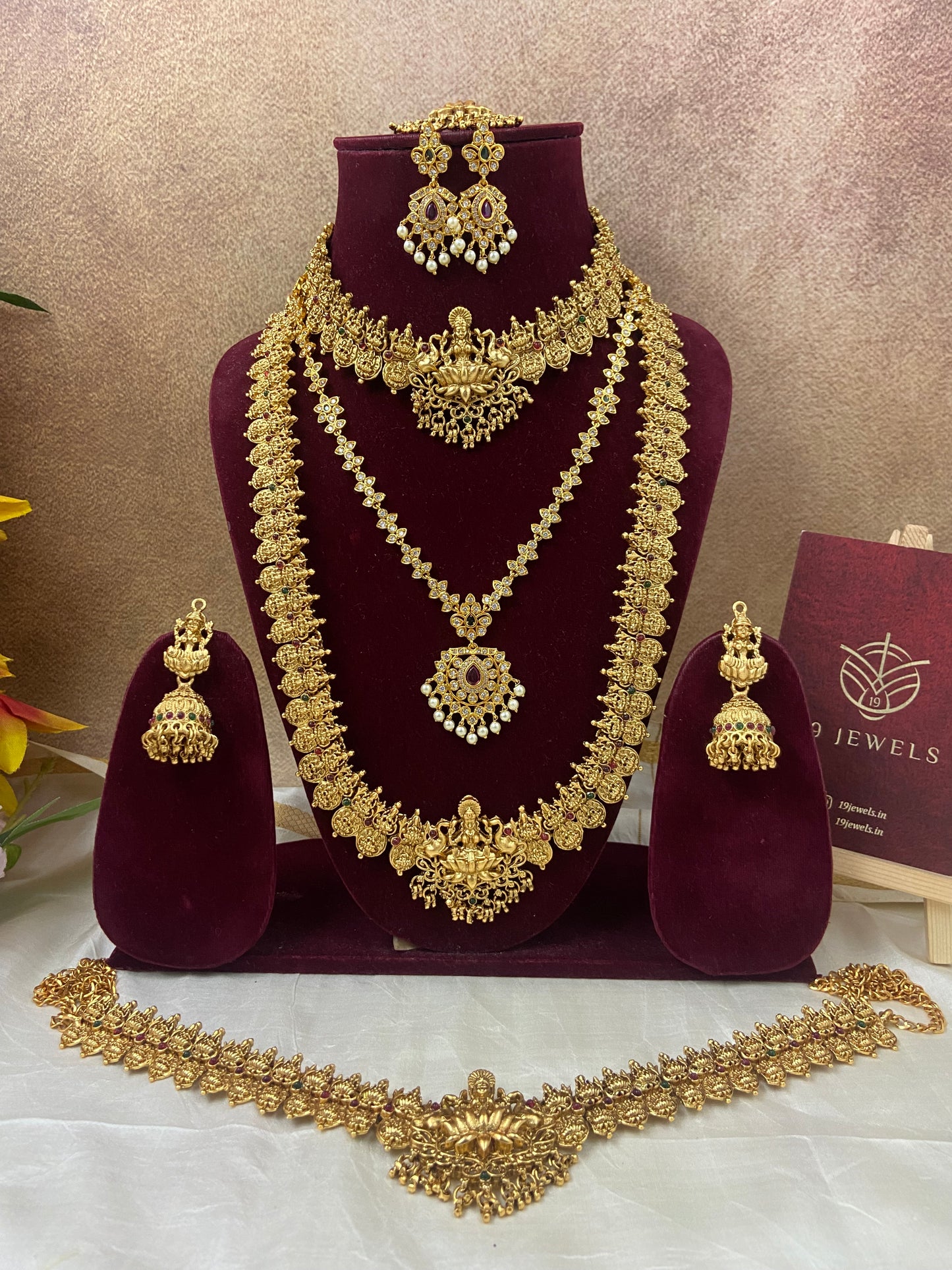 Coin semi bridal jewellery Sb379