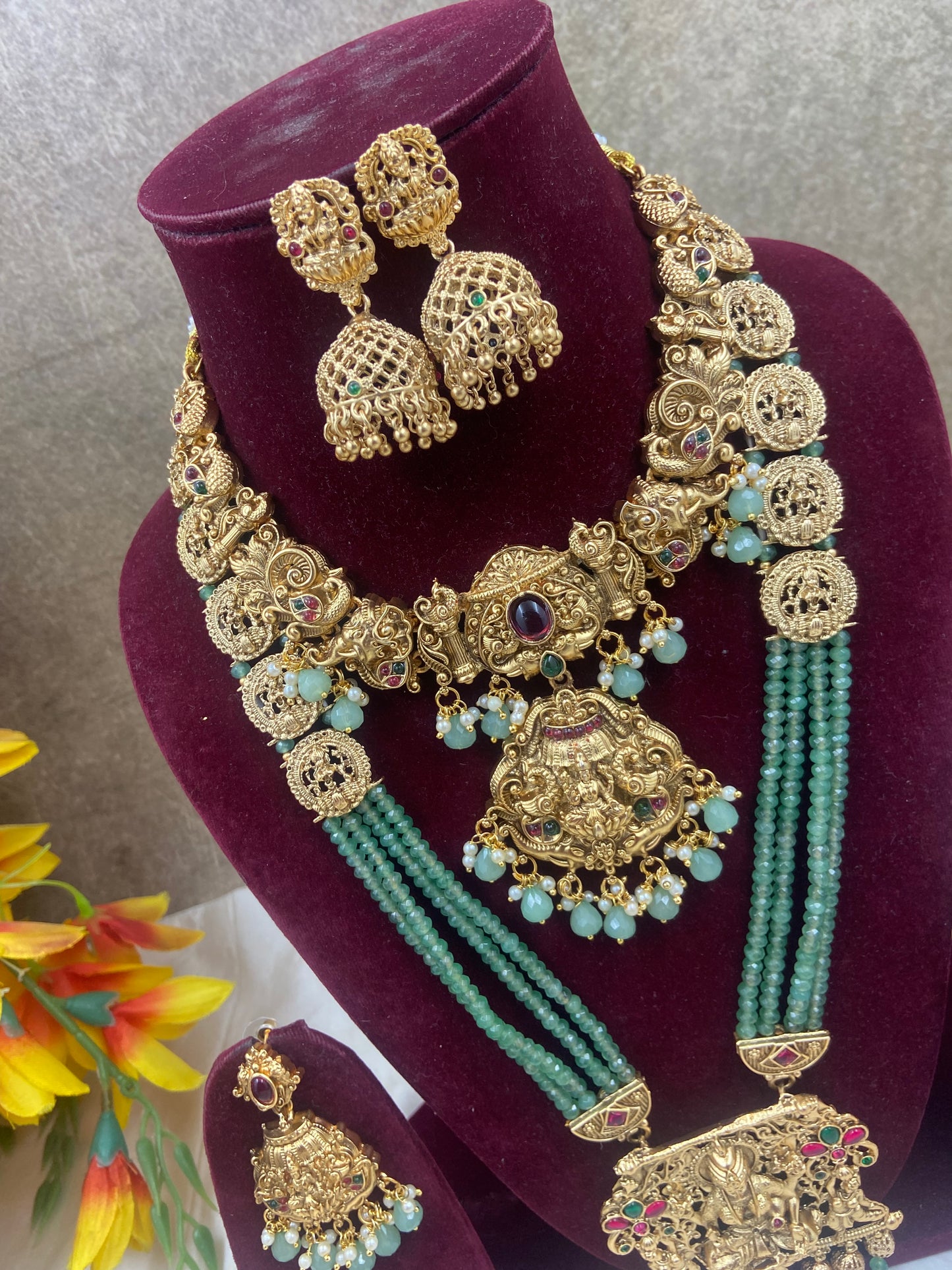 Green bead haram set N825
