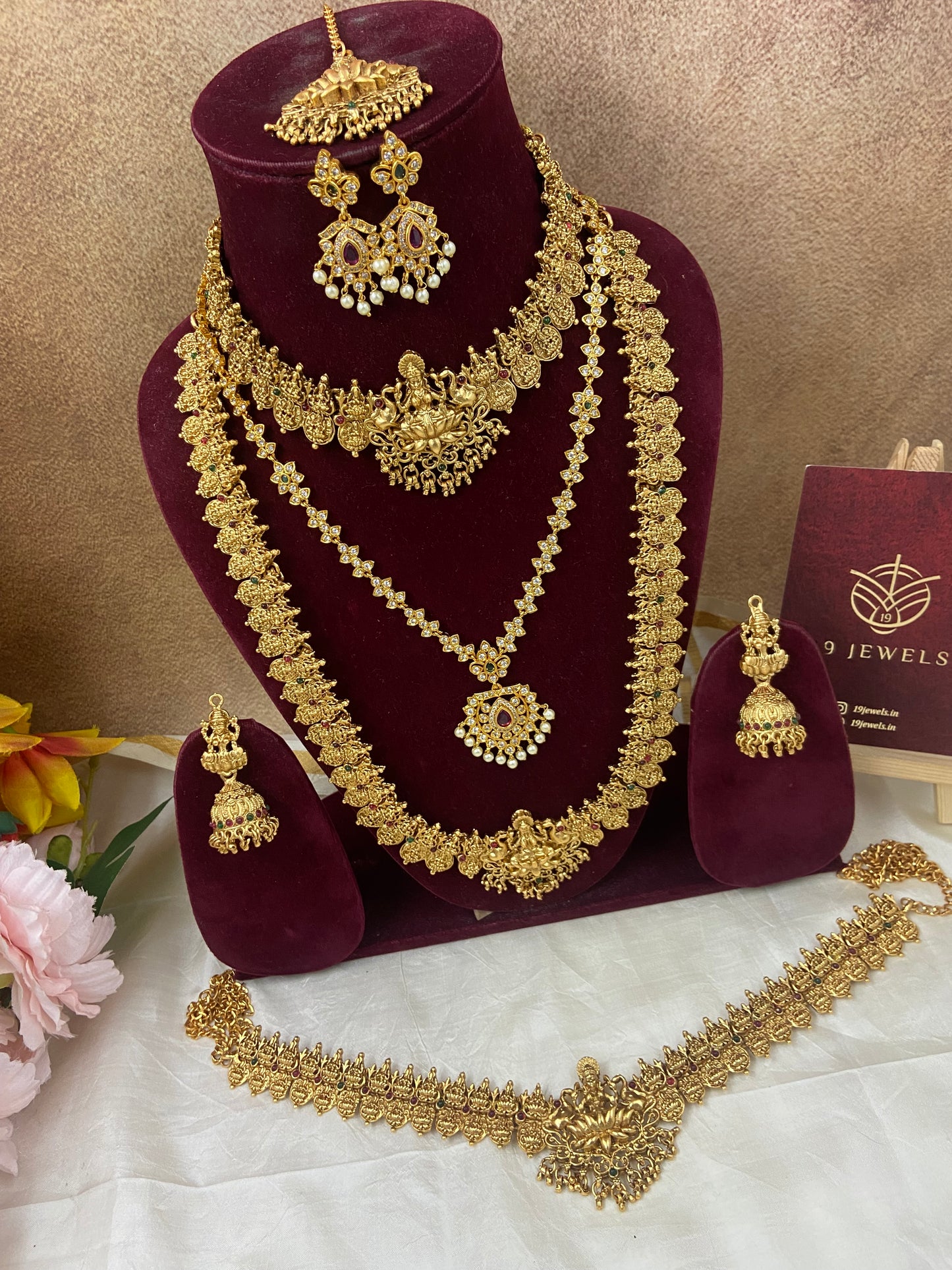 Coin semi bridal jewellery Sb379