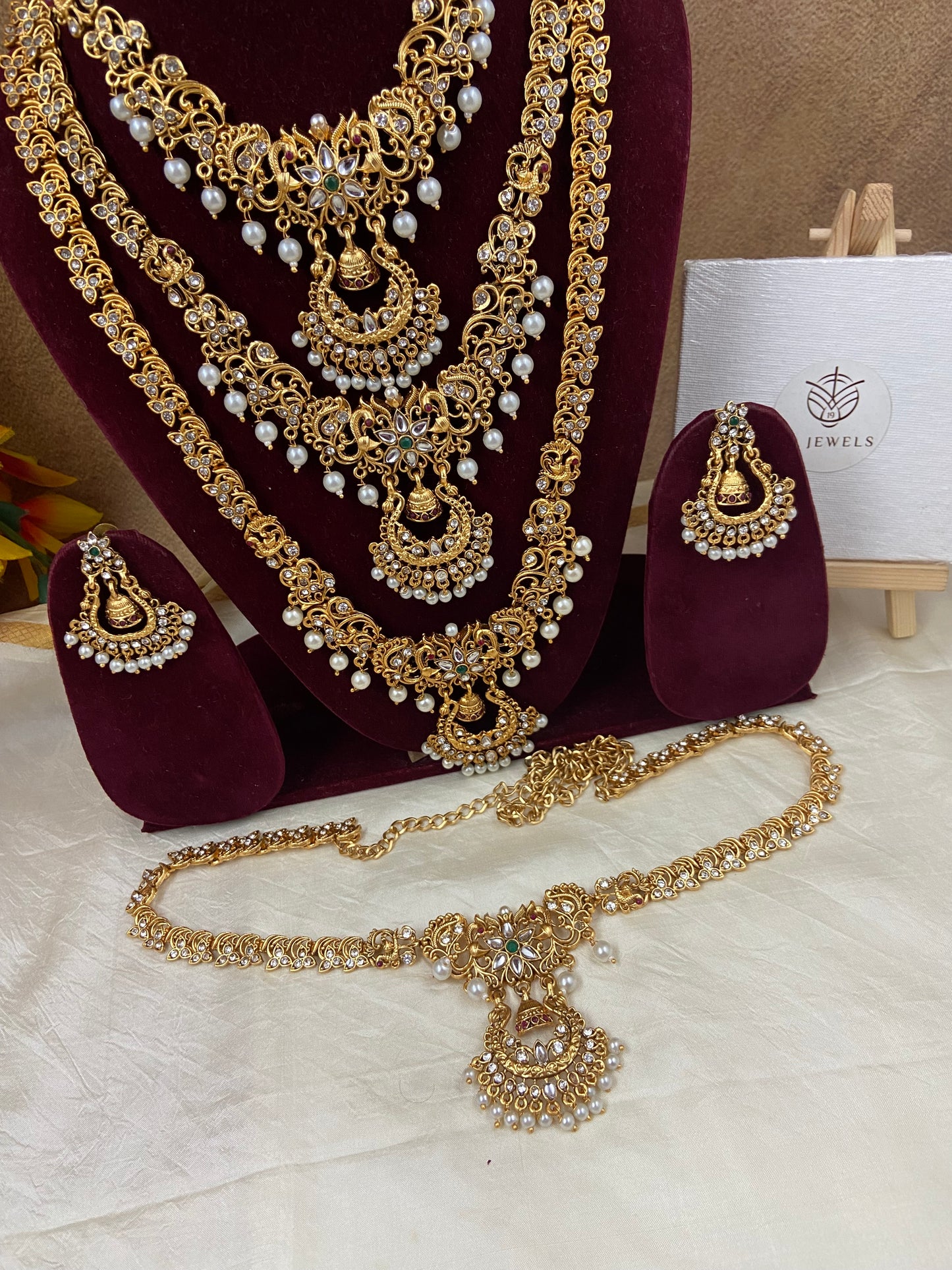 3 layer semi bridal jewellery Sb361