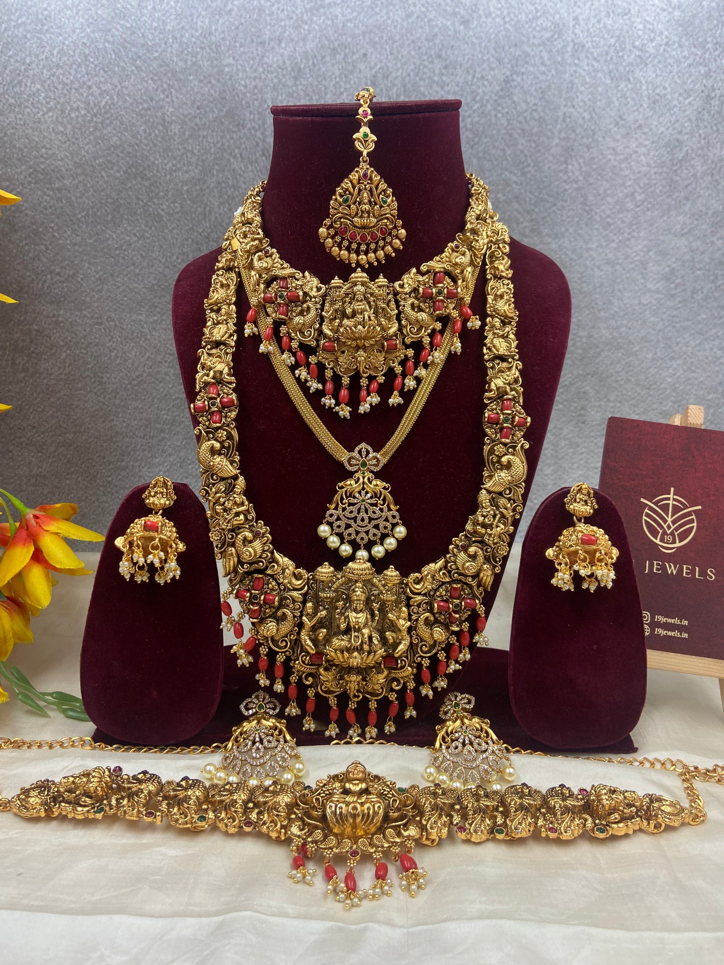 Coral semi bridal jewellery Sb420