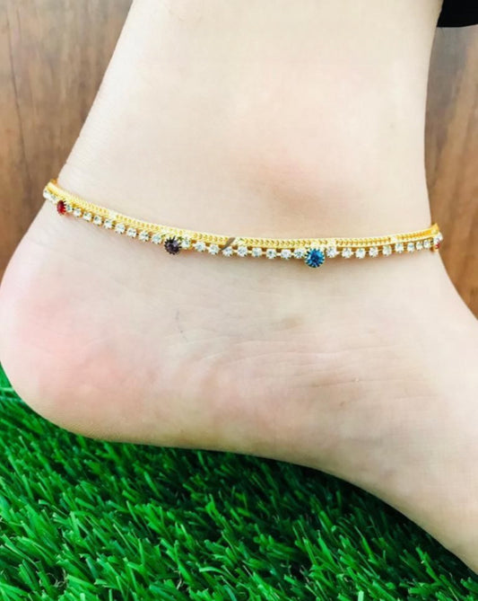Rhine stone anklet An022