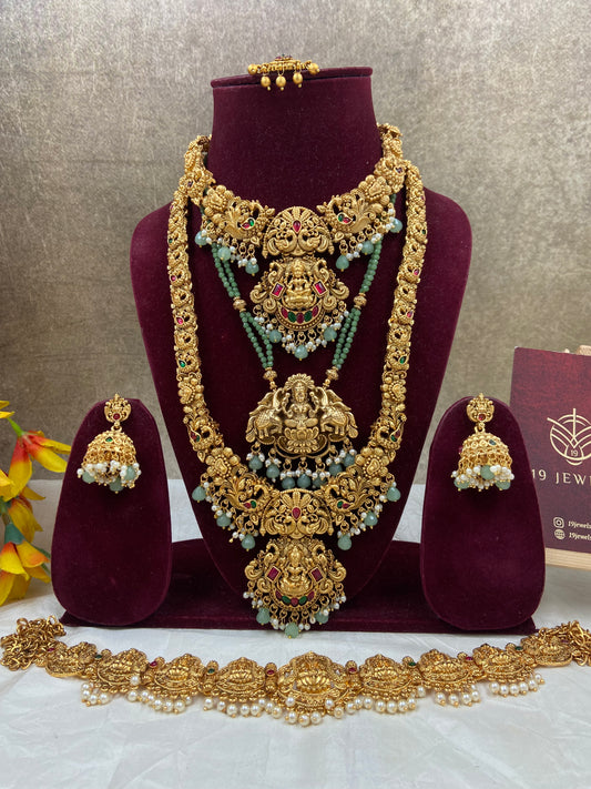 Lite green semi bridal jewellery Sb477