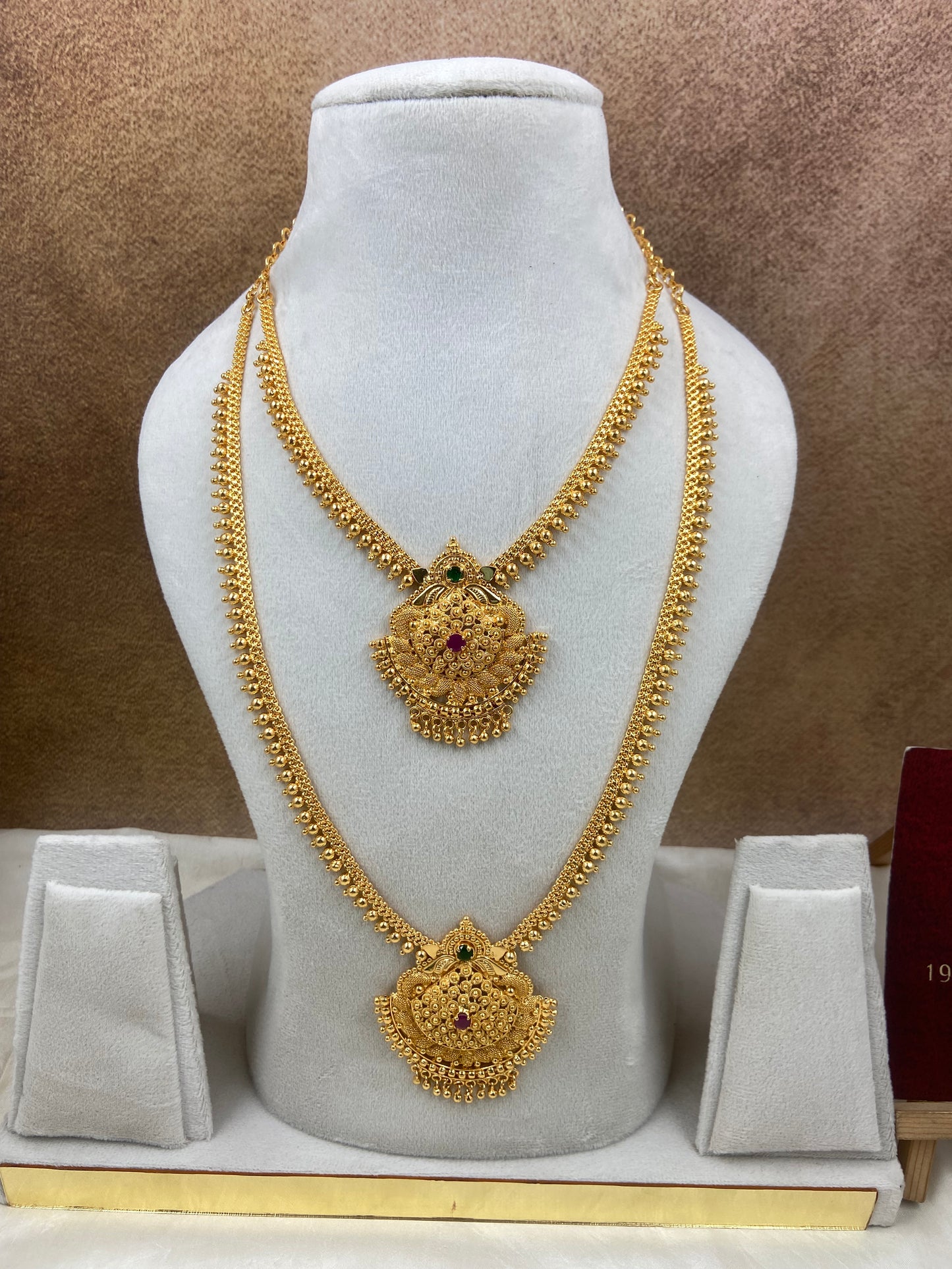 Gold replica combo haram jewellery Sb781-E15