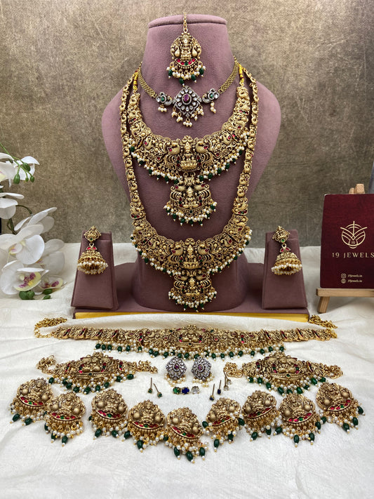 Full bridal jewellery with interchangeable necklace Br242