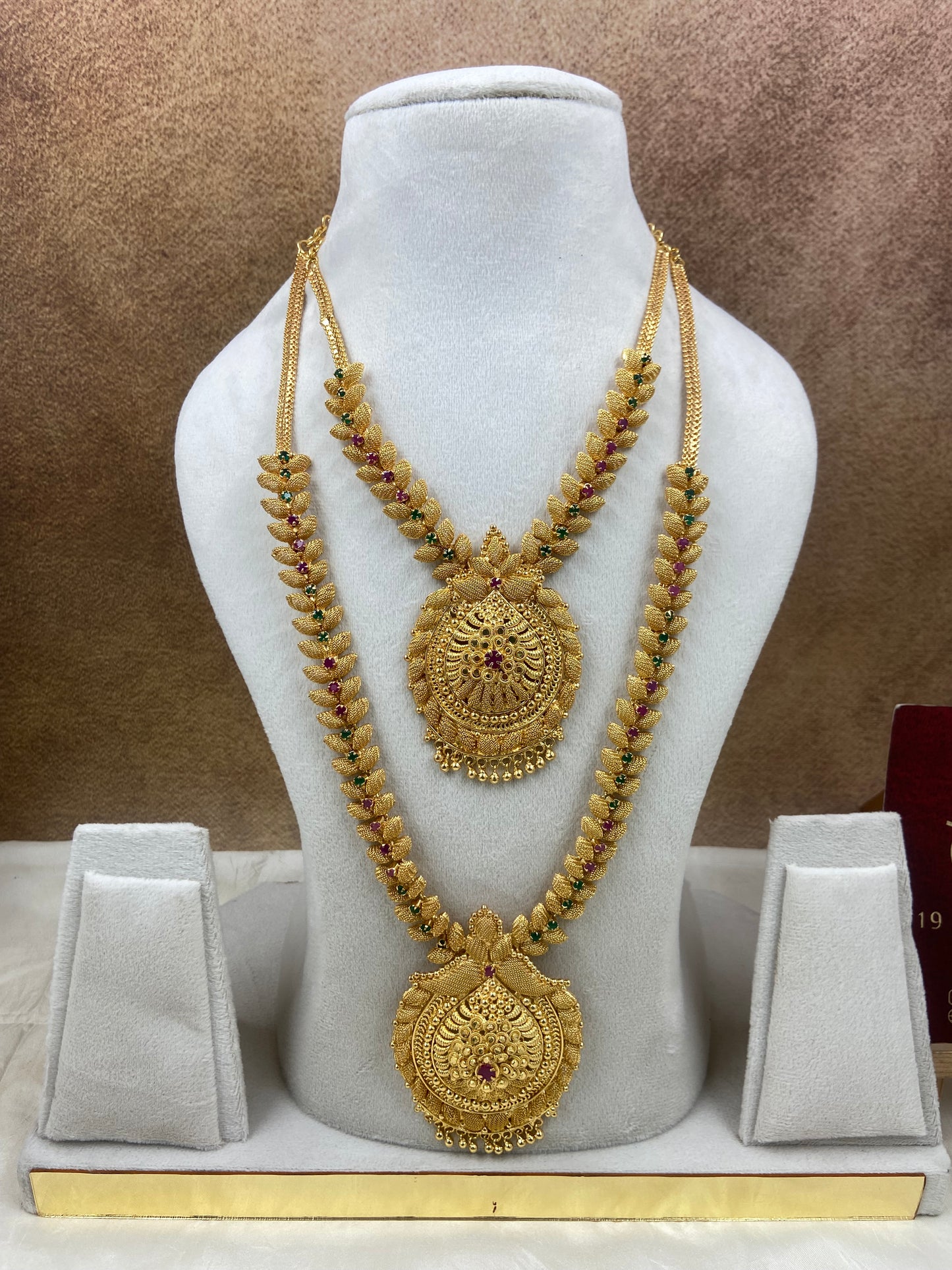 Gold replica combo haram jewellery Sb779-E15
