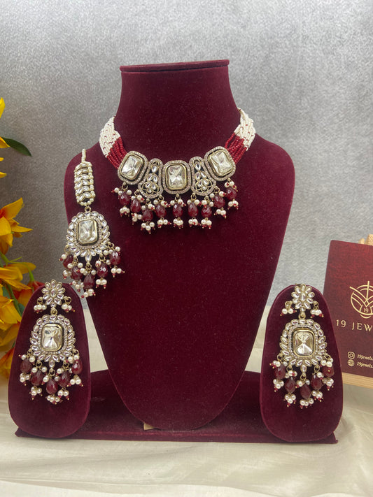 Premium kundan mehndi choker N770