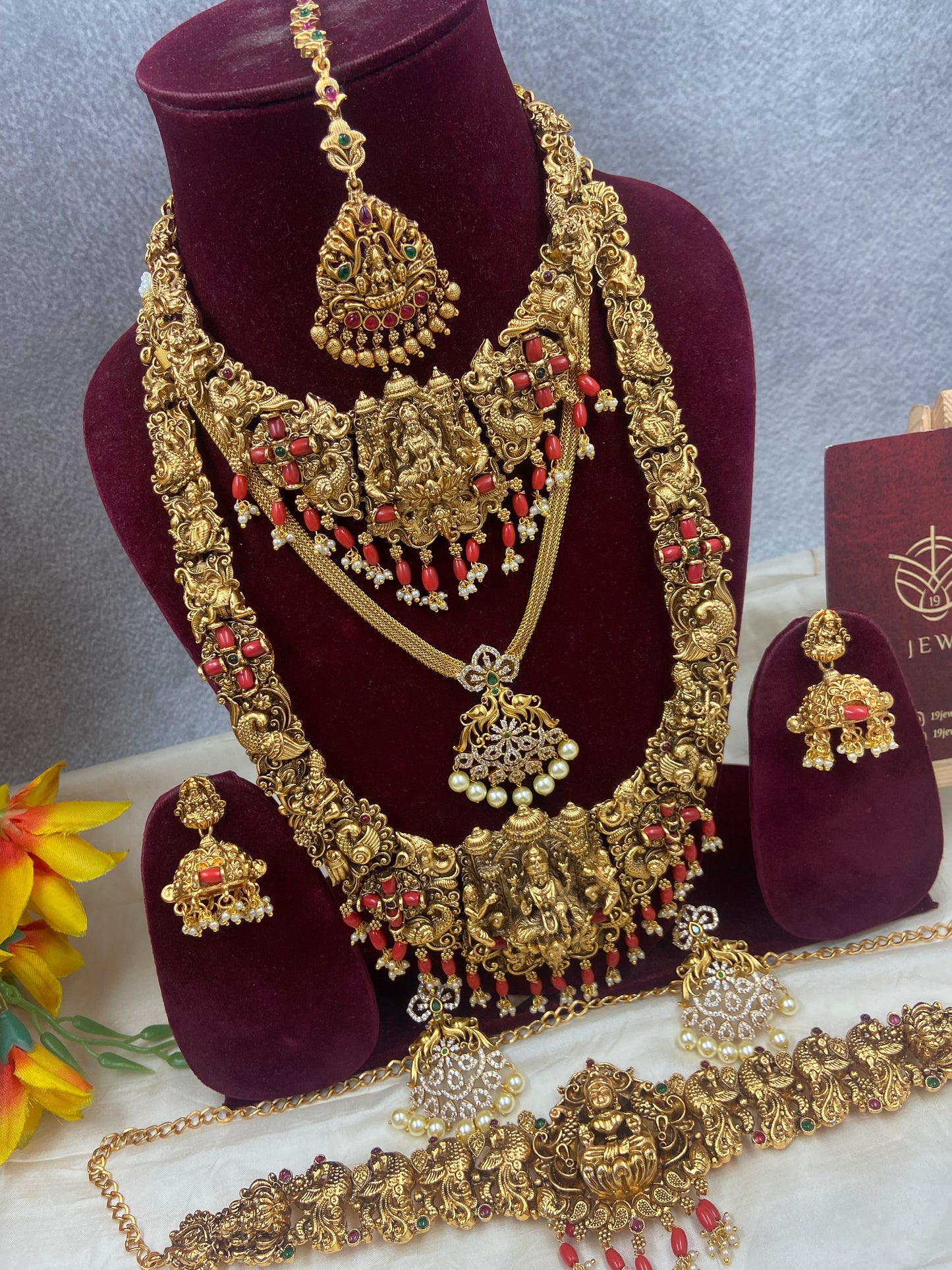Coral semi bridal jewellery Sb420