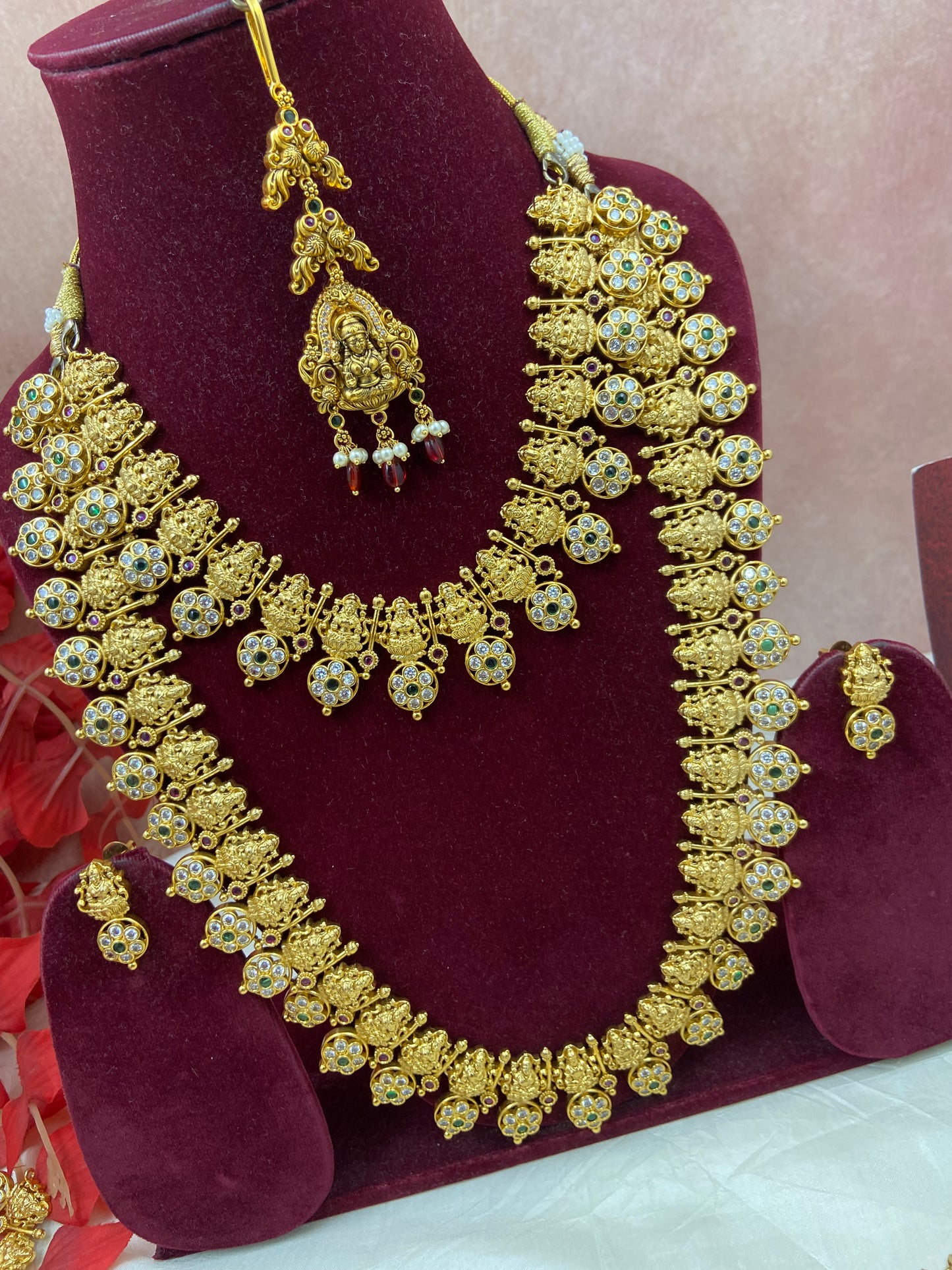 Cz premium coin semi bridal jewellery Sb534