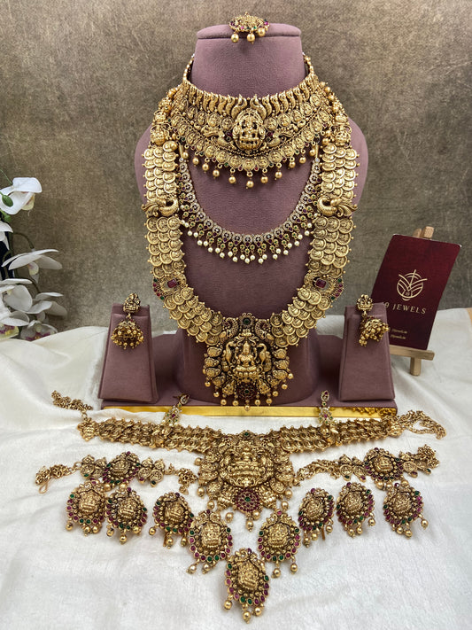 Grand multi layer coin full bridal jewellery Br241